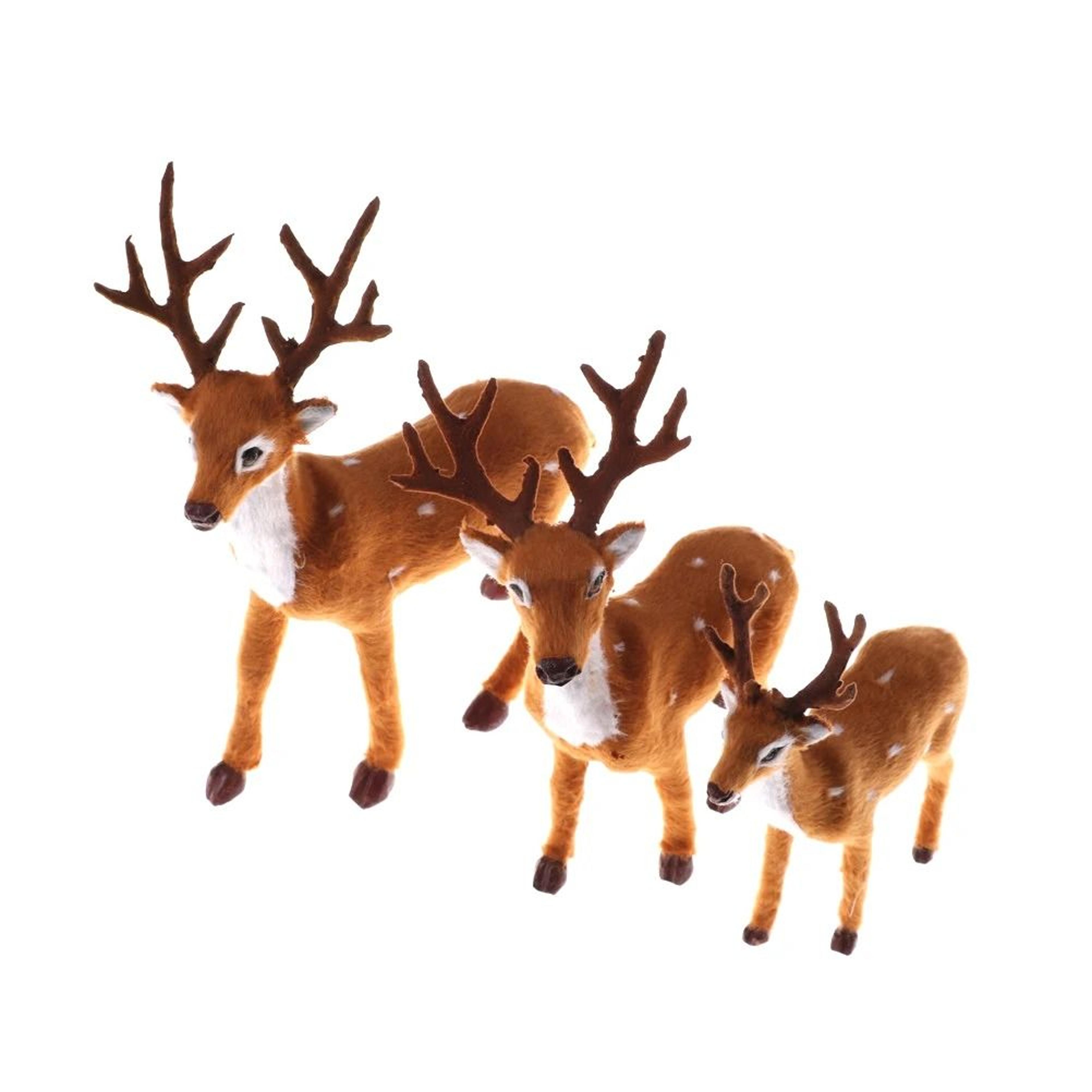 christmas plush reindeer figurine standing xmas elk holiday tabletop decoration