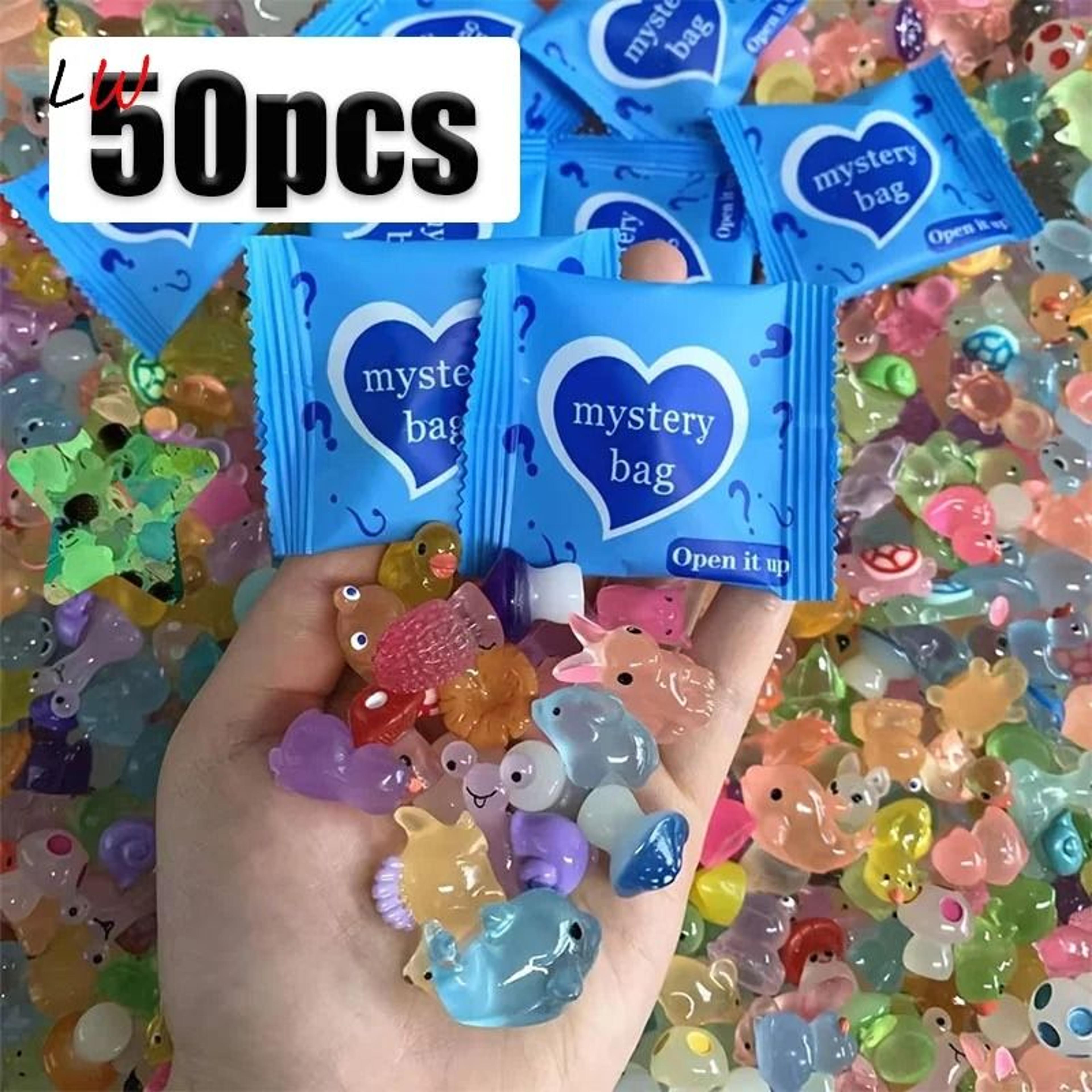 luminous animal & mushroom miniature mystery surprise bags for fairy garden decor