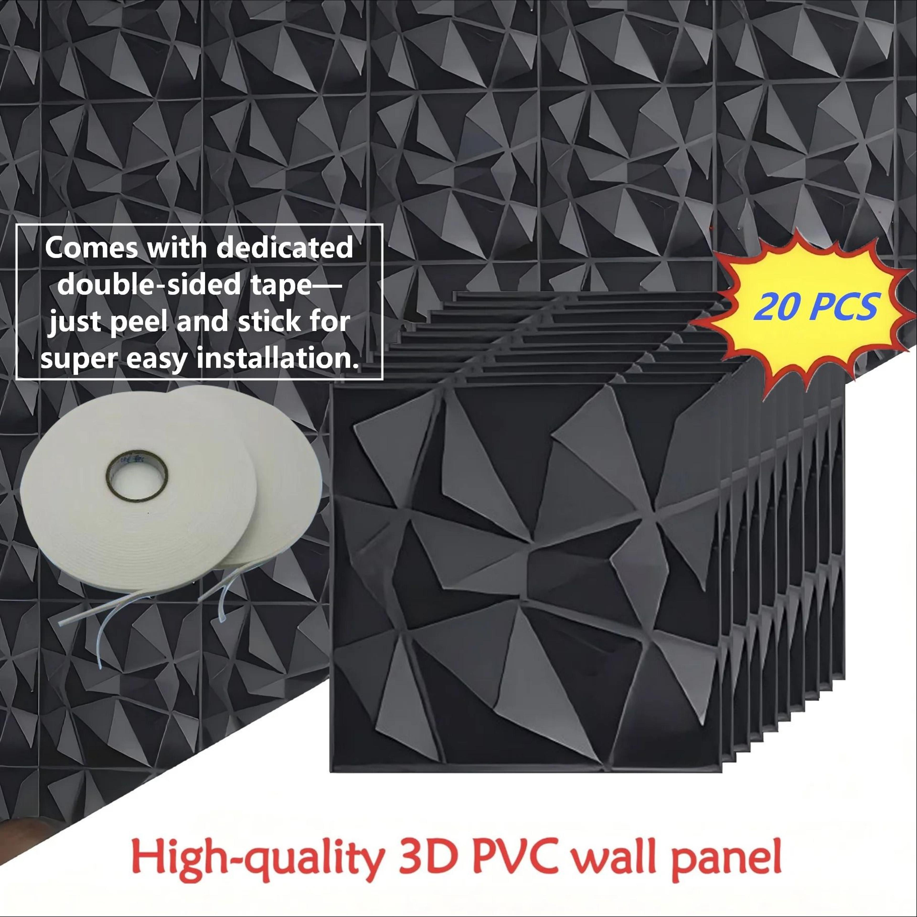 20pcs 3d wall panels 30x30cm indoor decor tiles for living room & bedroom