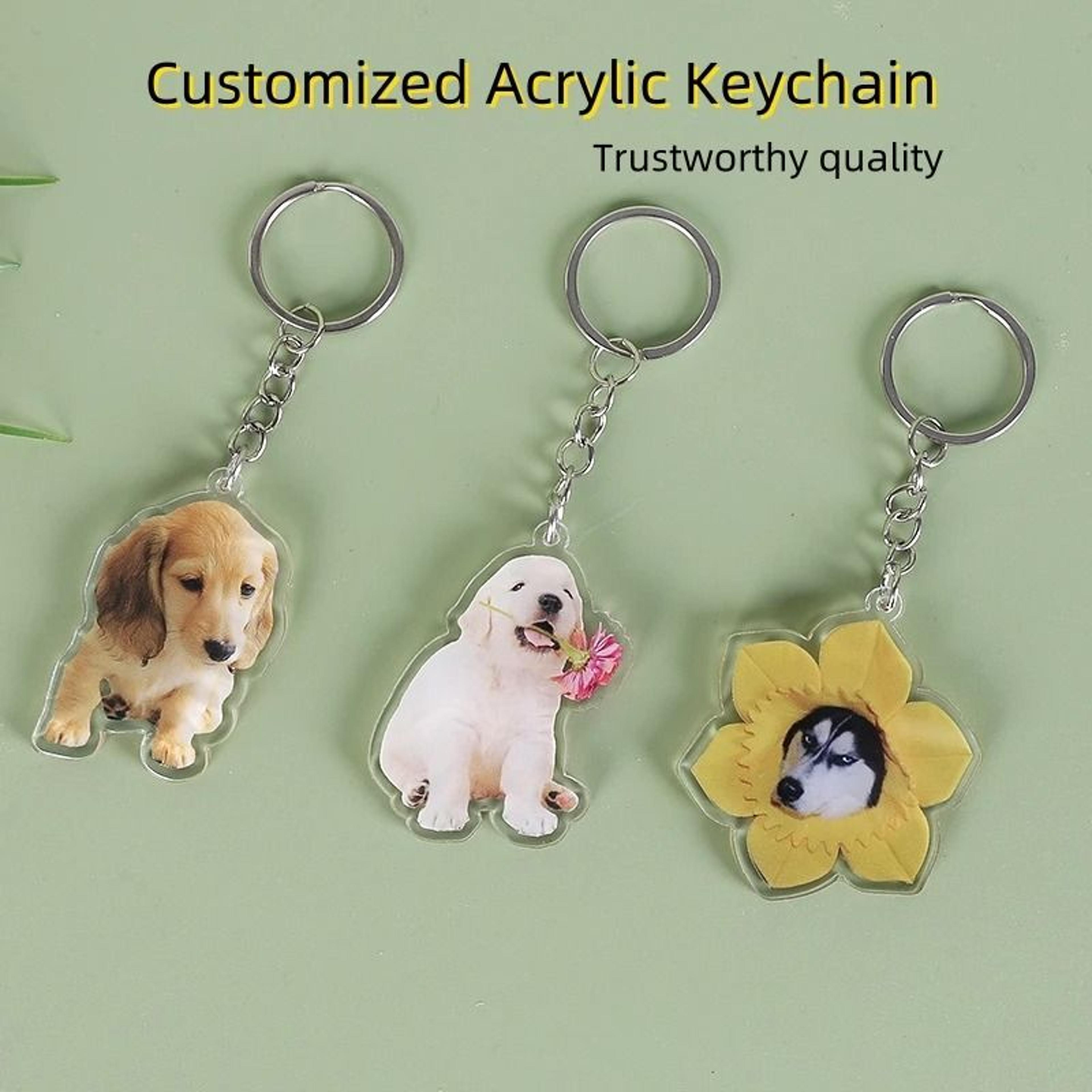 custom 5cm clear acrylic keychain hd transparent anime character charm