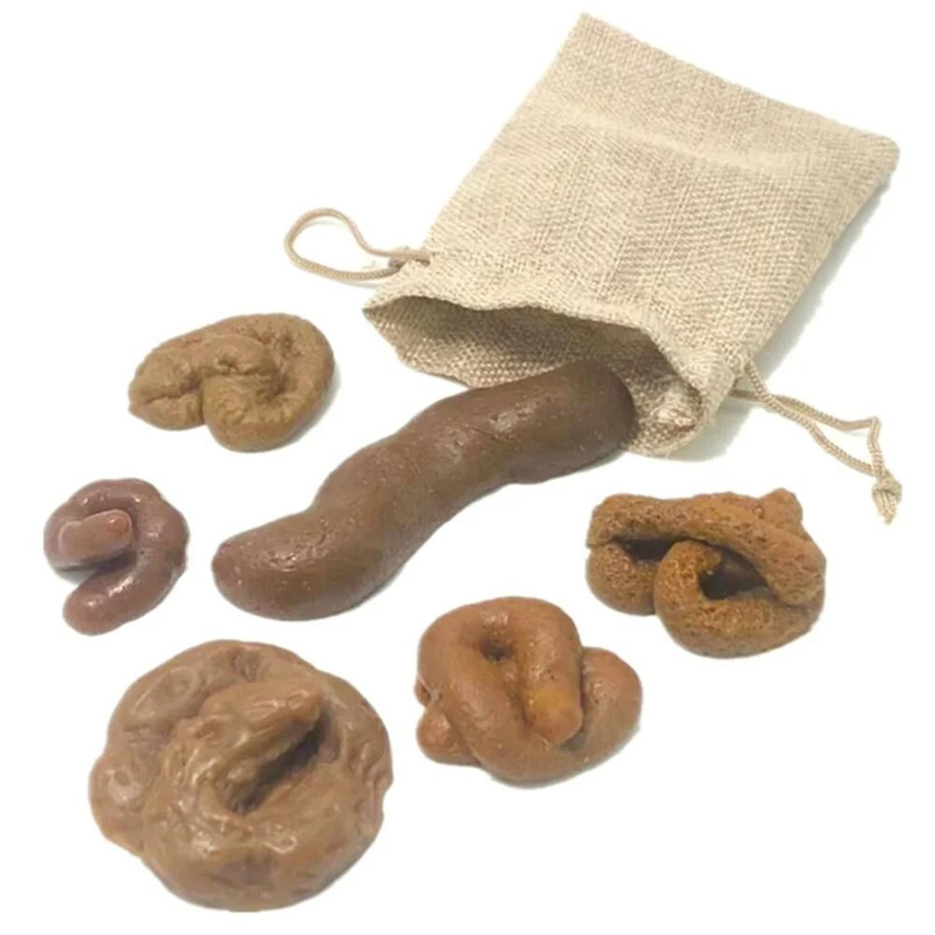 6pcs realistic soft fake dog poop prank set rubber stink joke gag gift
