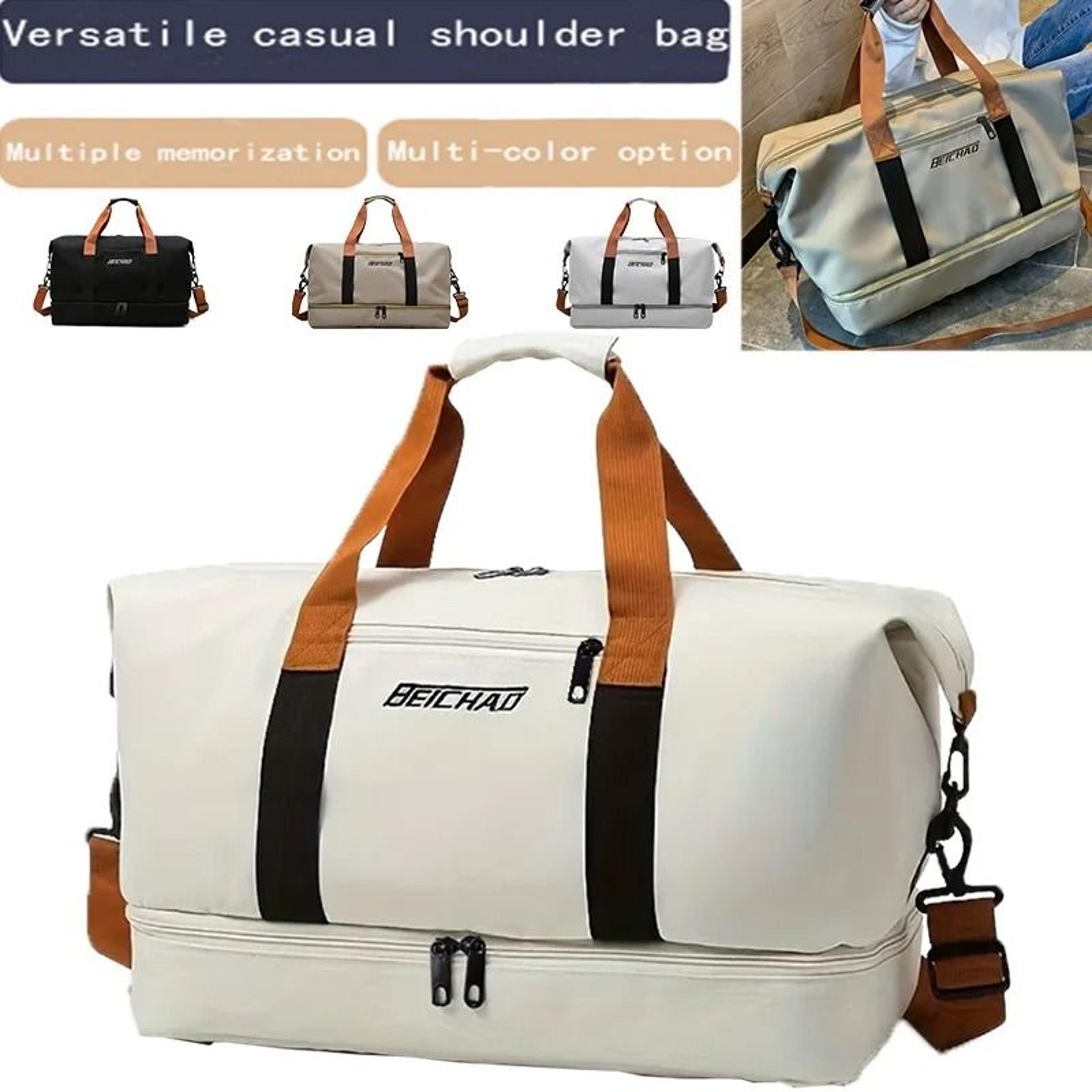 multifunctional travel gym duffle bag portable weekender carry-on shoulder crossbody bag