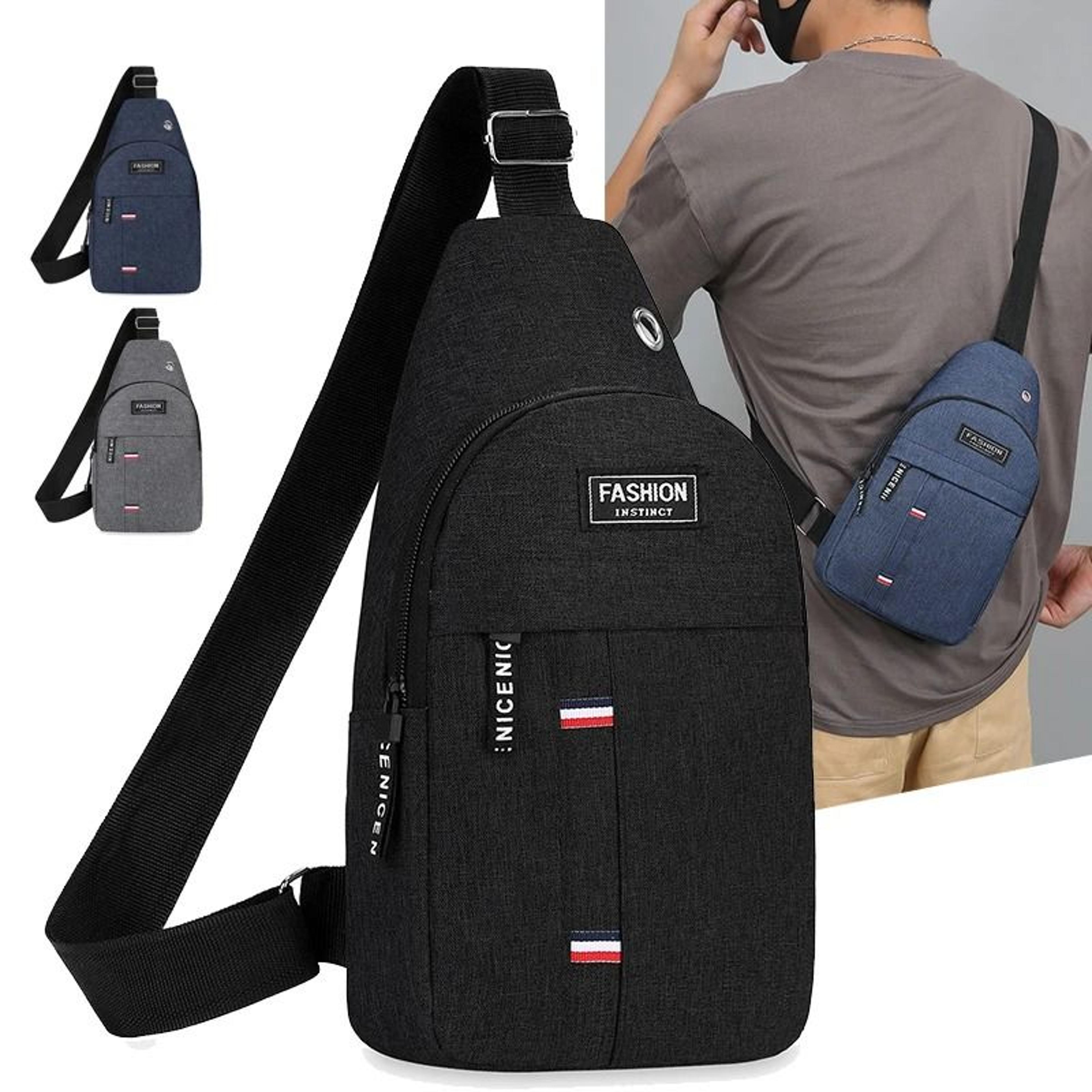men's lightweight outdoor sports chest bag large capacity crossbody shoulder sling