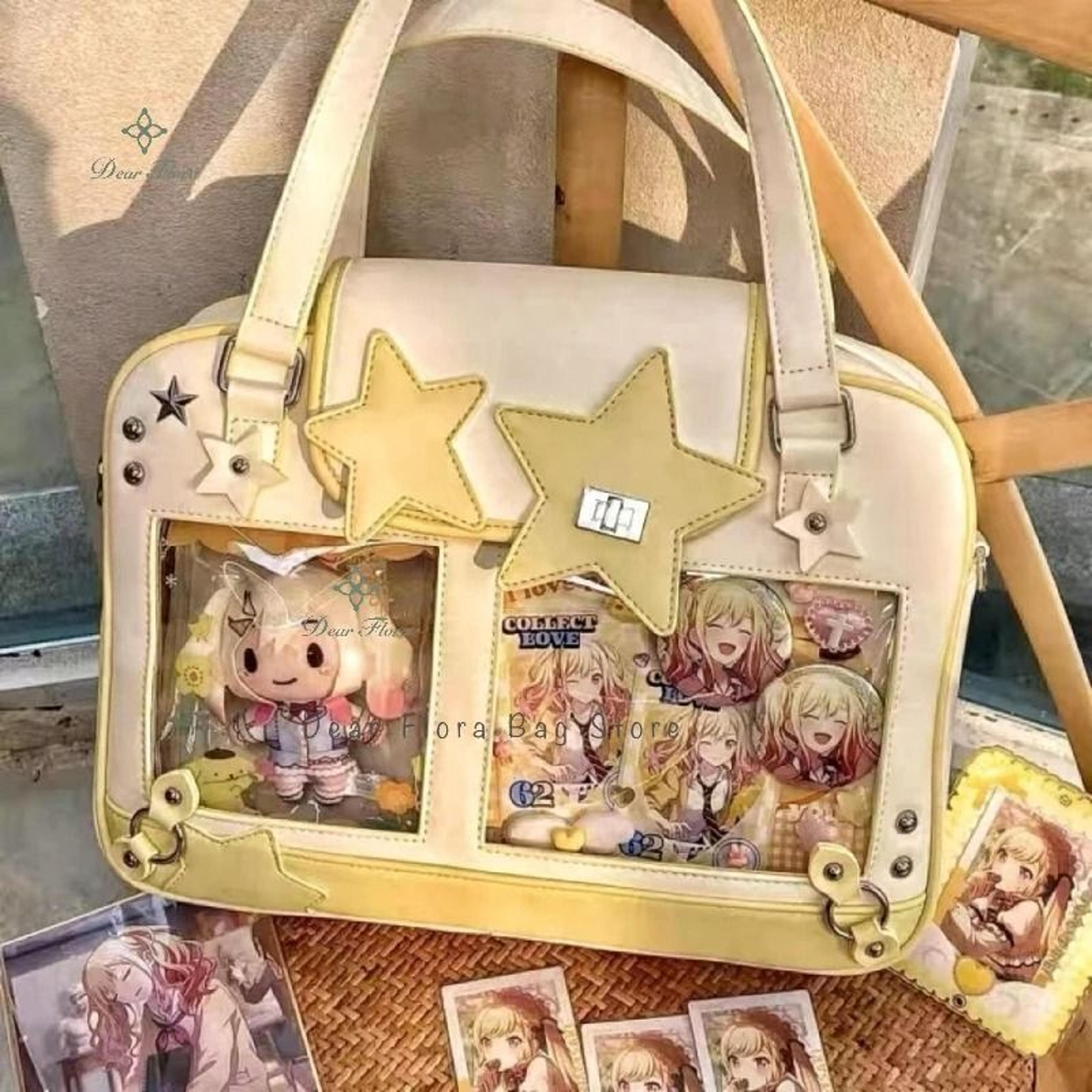 y2k trendy star ita bag clear pocket crossbody shoulder bag