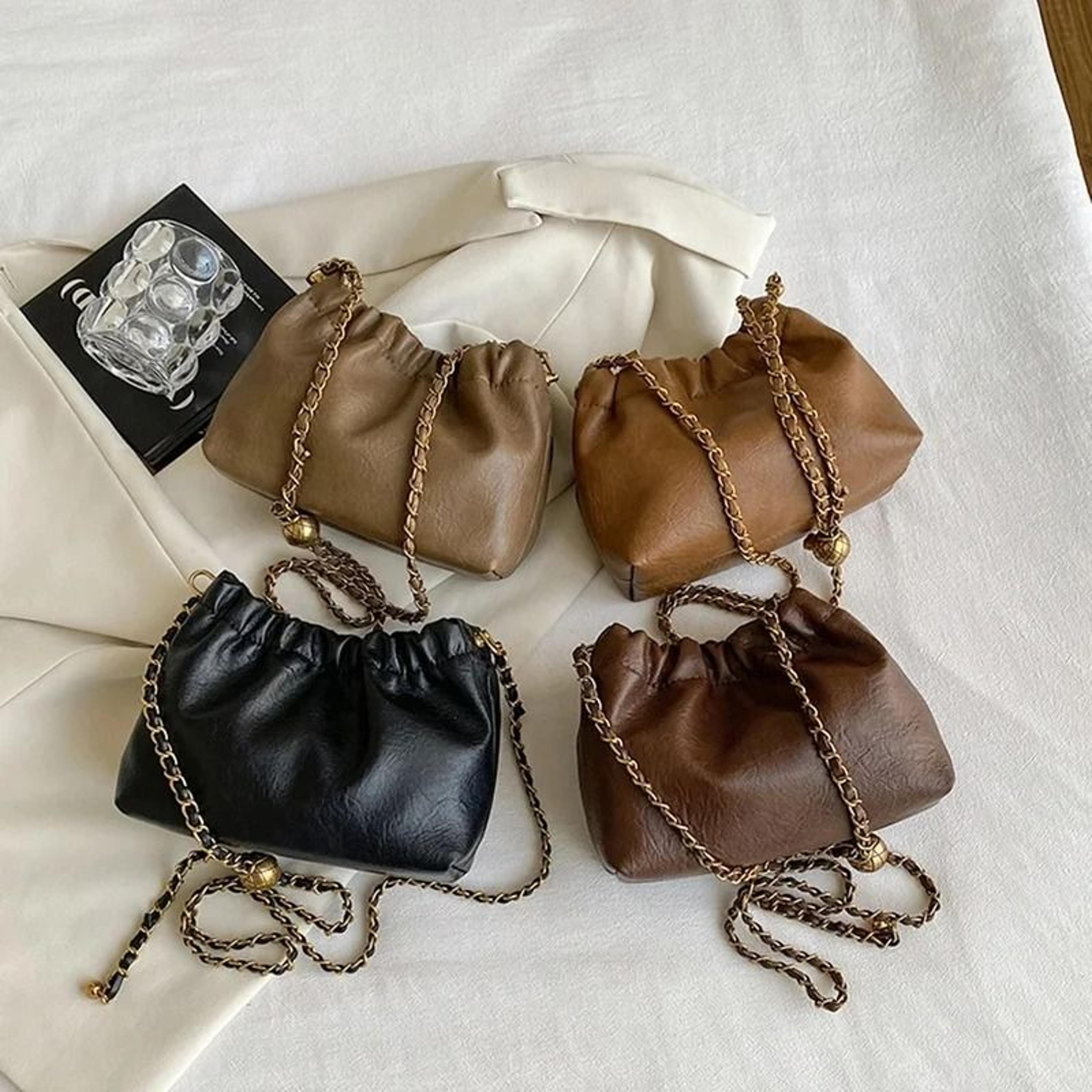 womens pleated chain shoulder bag versatile hobo crossbody tote