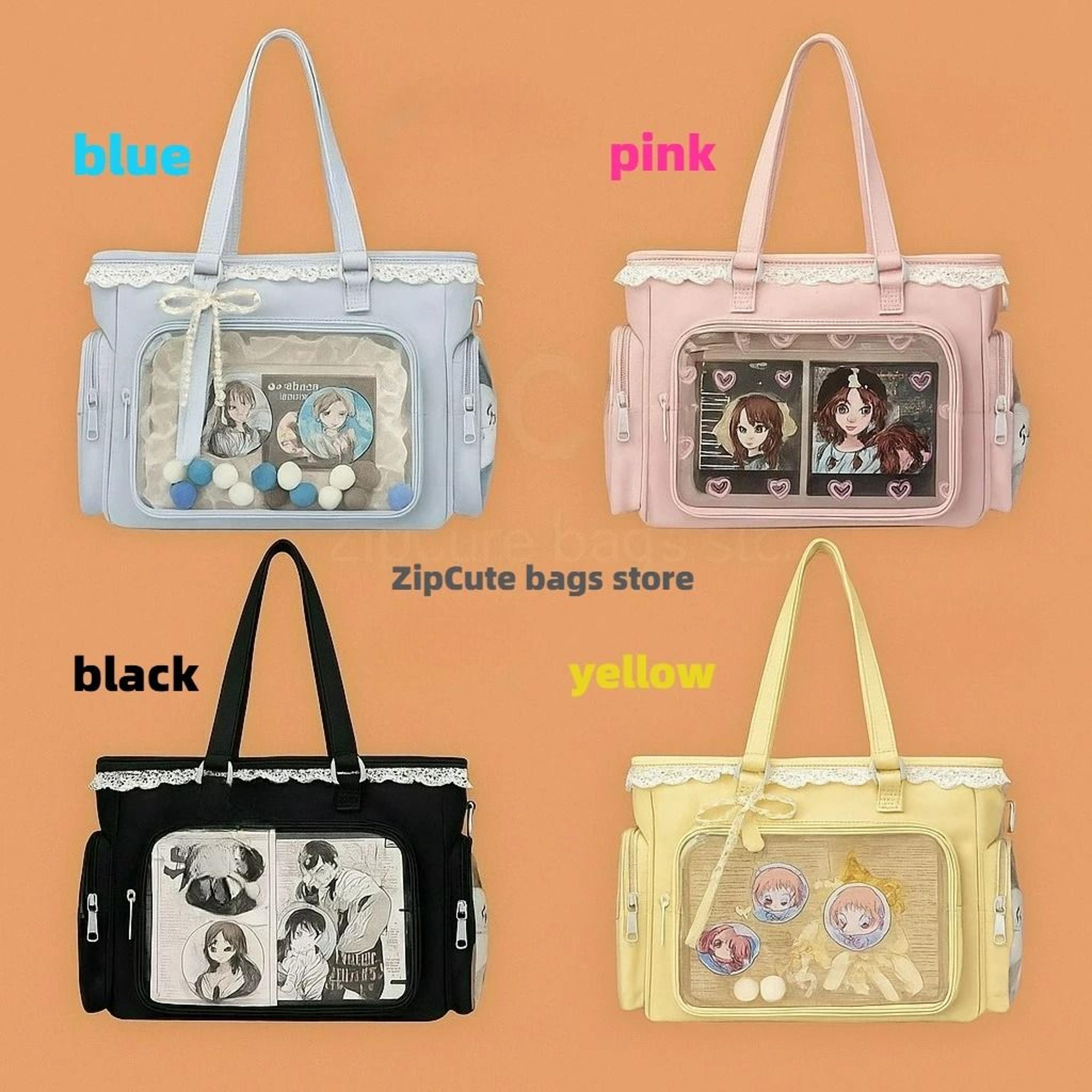 ballet girl japanese clear window display itabag shoulder crossbody bag