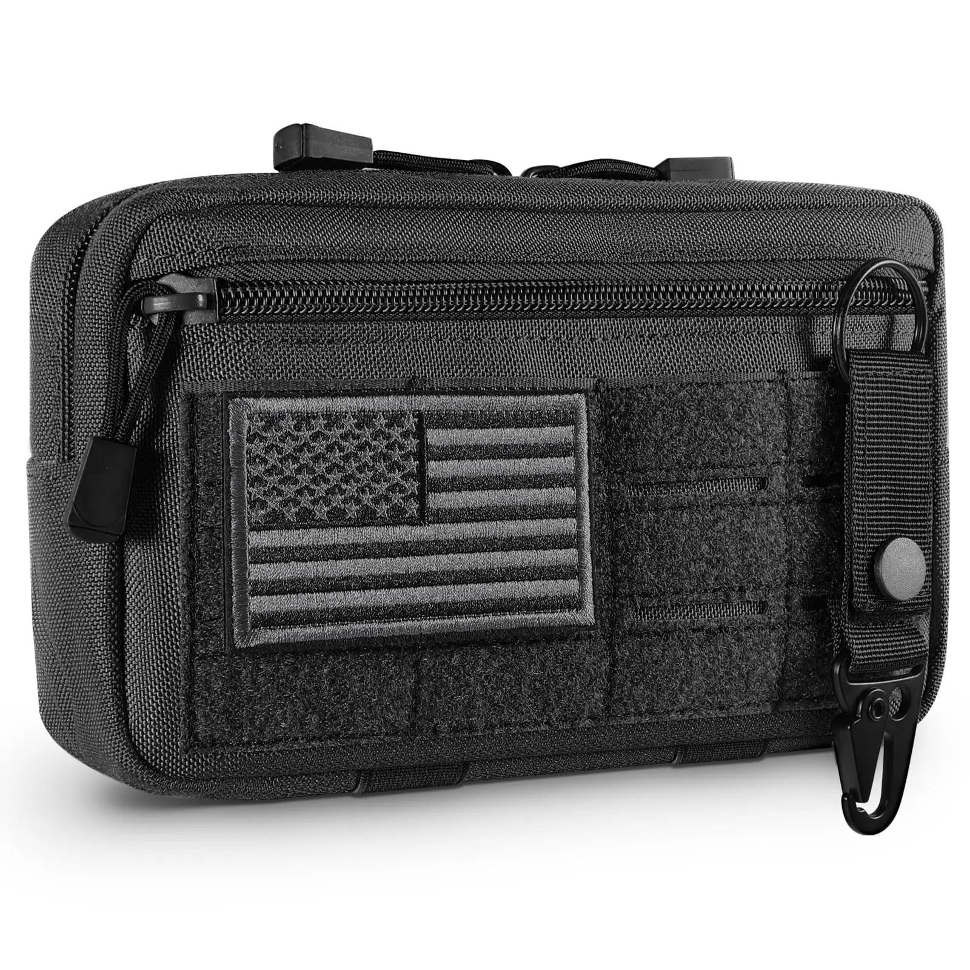 horizontal modular tactical utility storage pack & edc widget management pouch