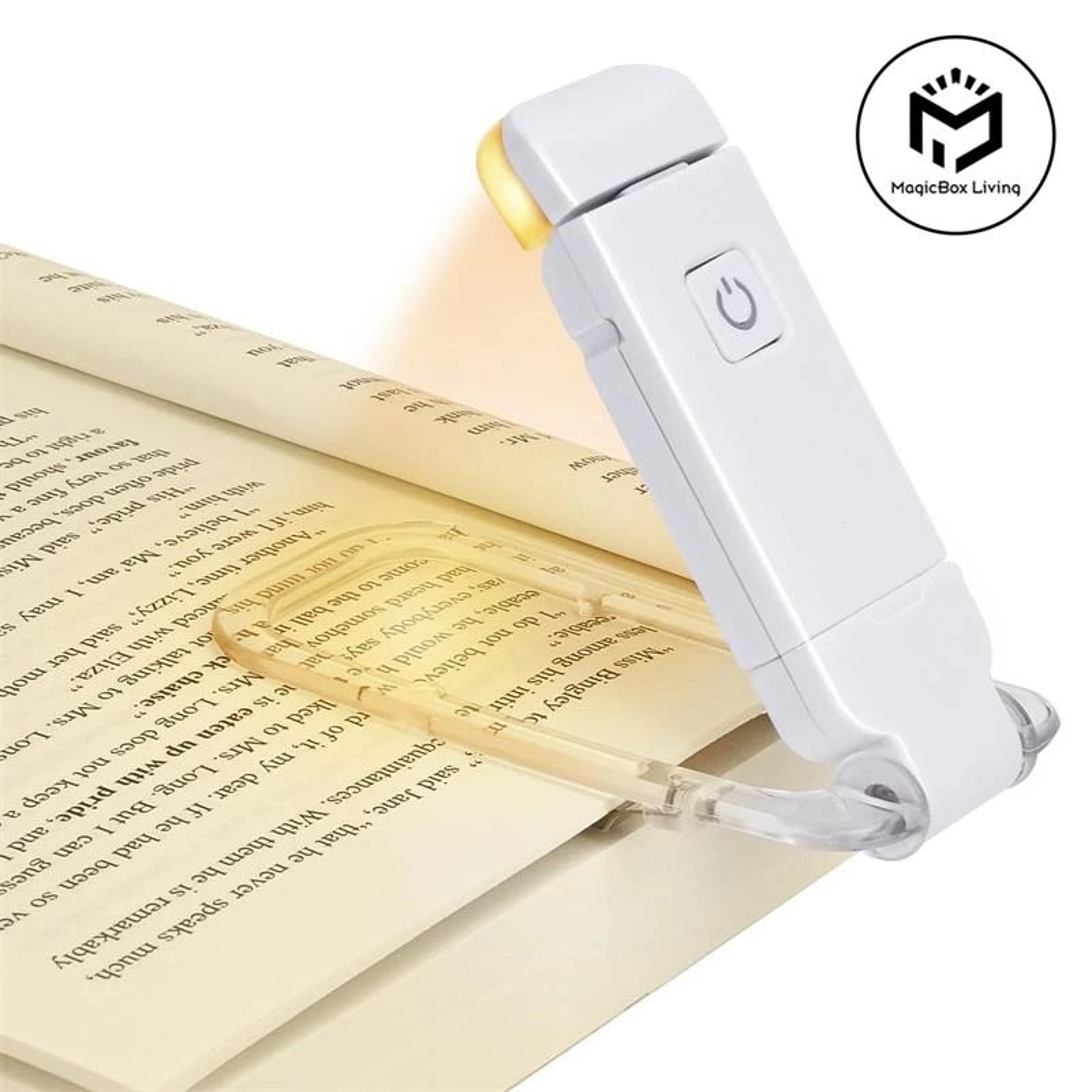 compact led usb rechargeable clip book light portable bookmark night lamp