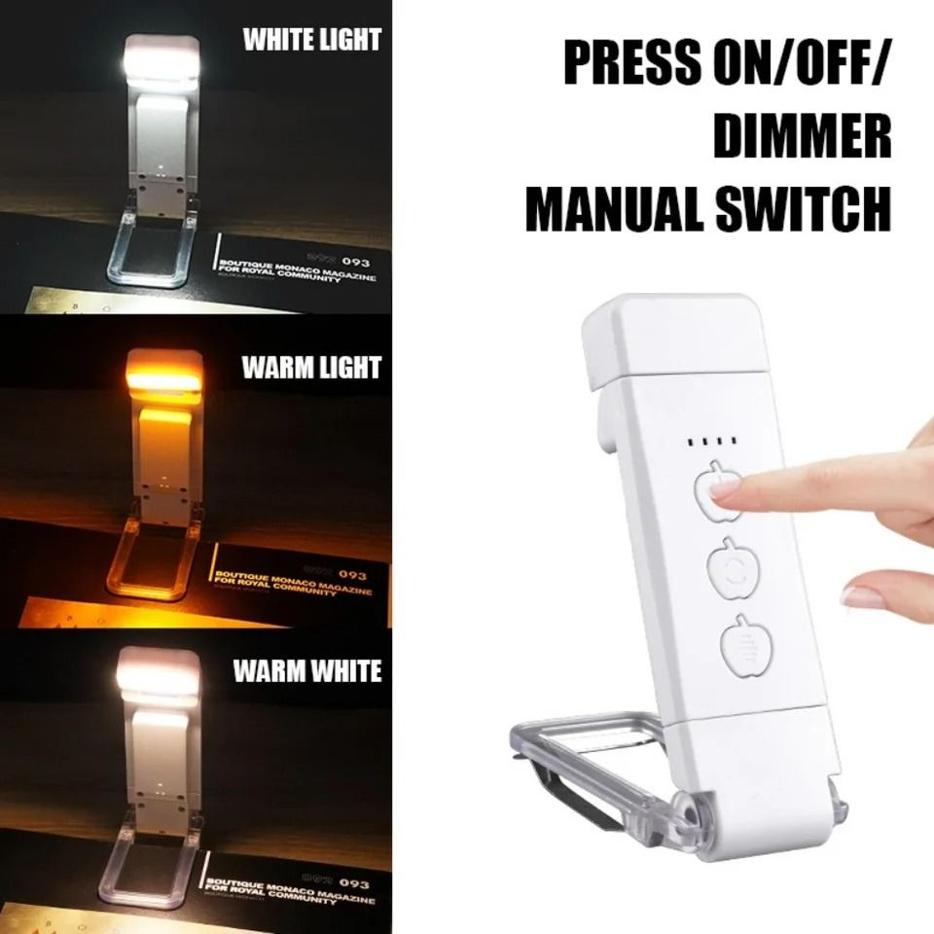 usb rechargeable clip-on led reading light portable bookmark book lamp for kids & adults