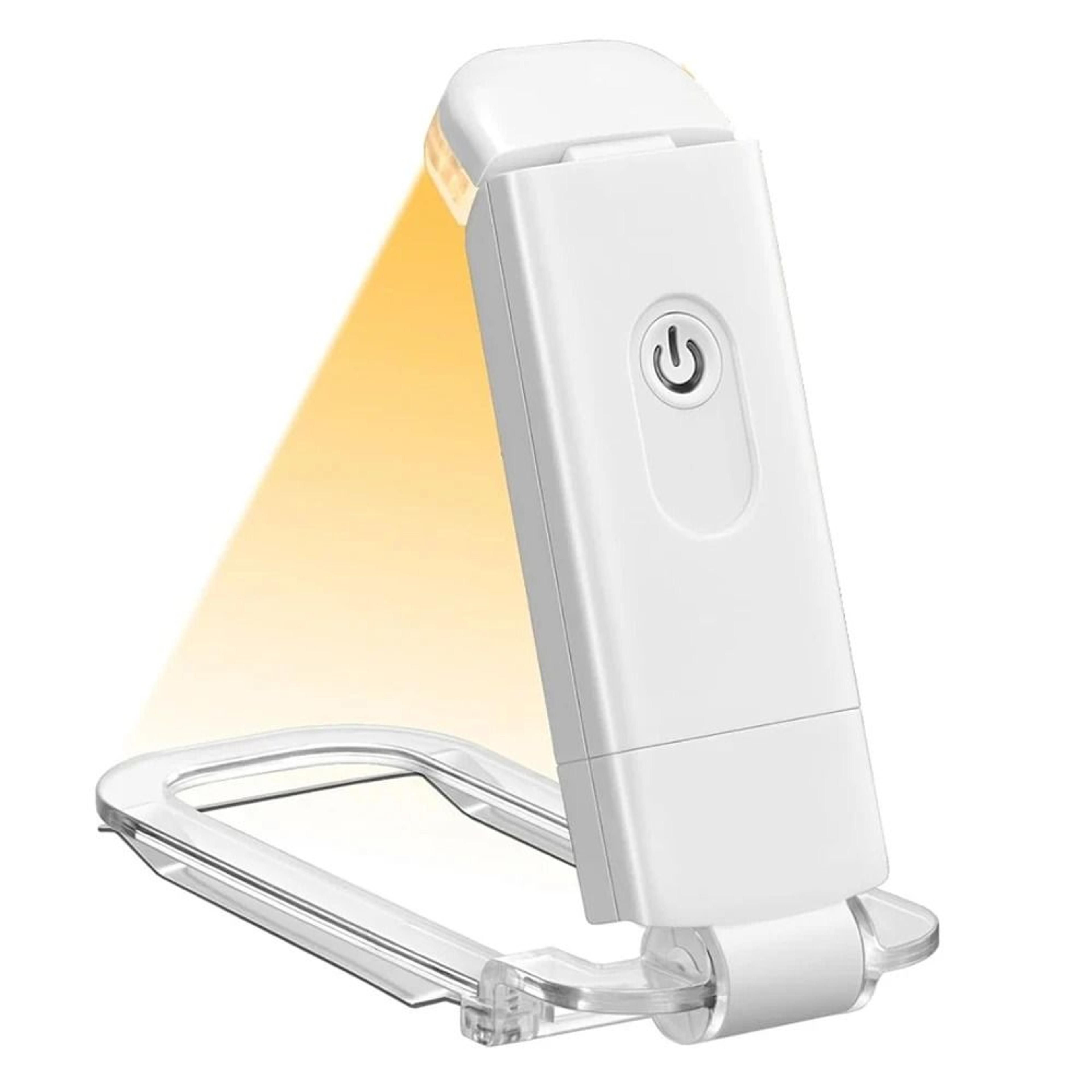 usb rechargeable clip-on led book reading light brightness adjustable eye care lamp for kids & adults