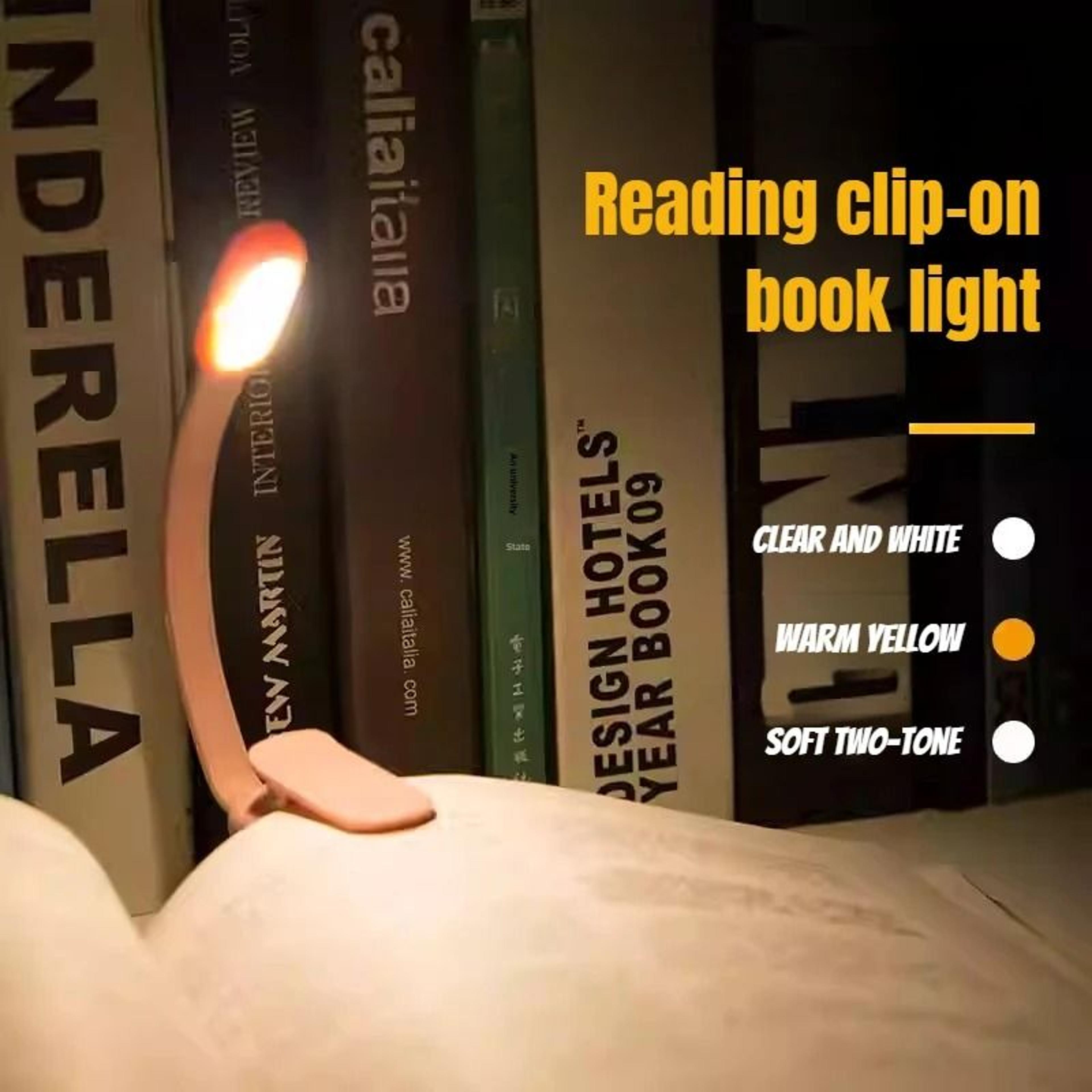 mini led usb rechargeable clip-on reading light flexible bedside lamp & portable flashlight