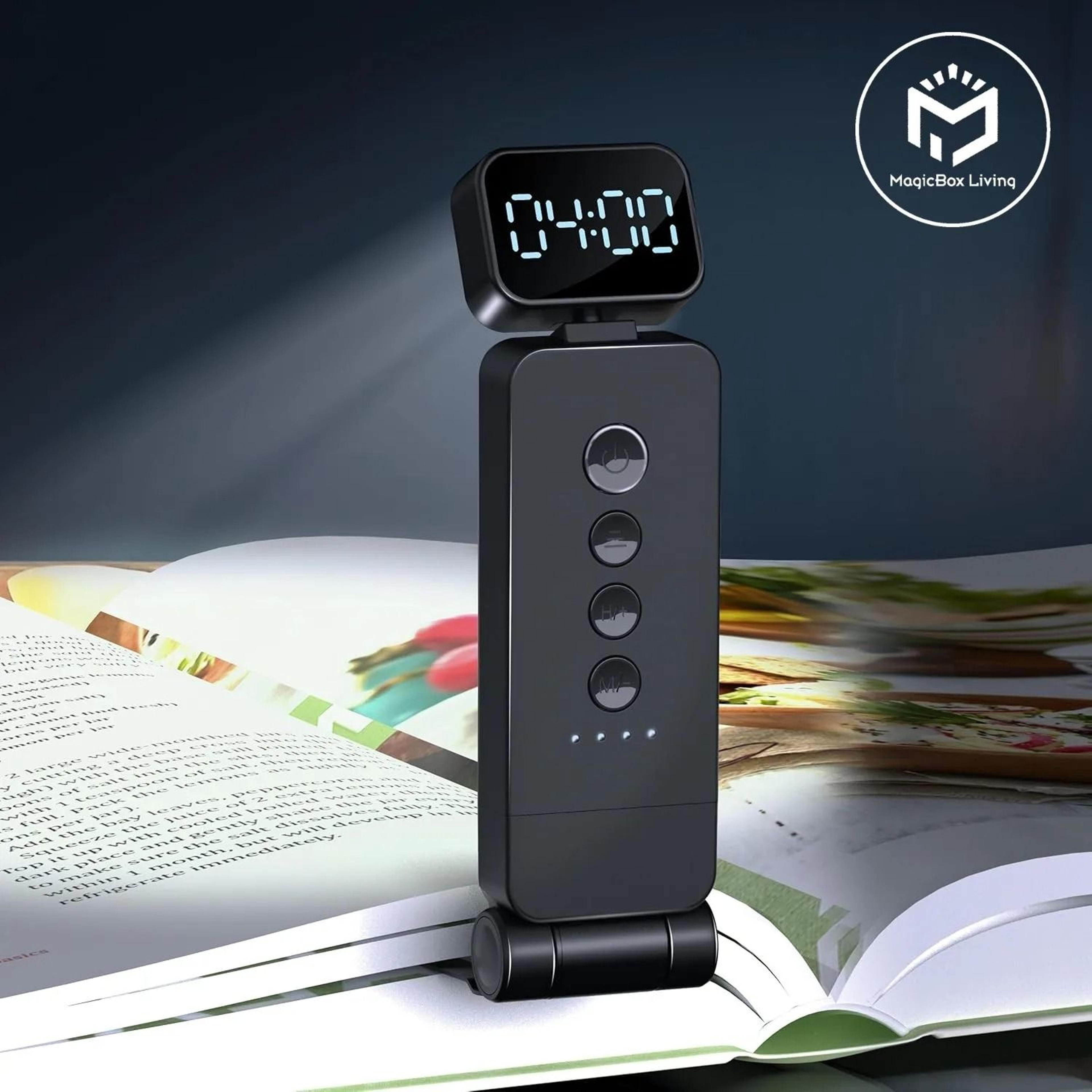 ultralight metal led book light with auto-off timer 3 color modes usb rechargeable reading lamp