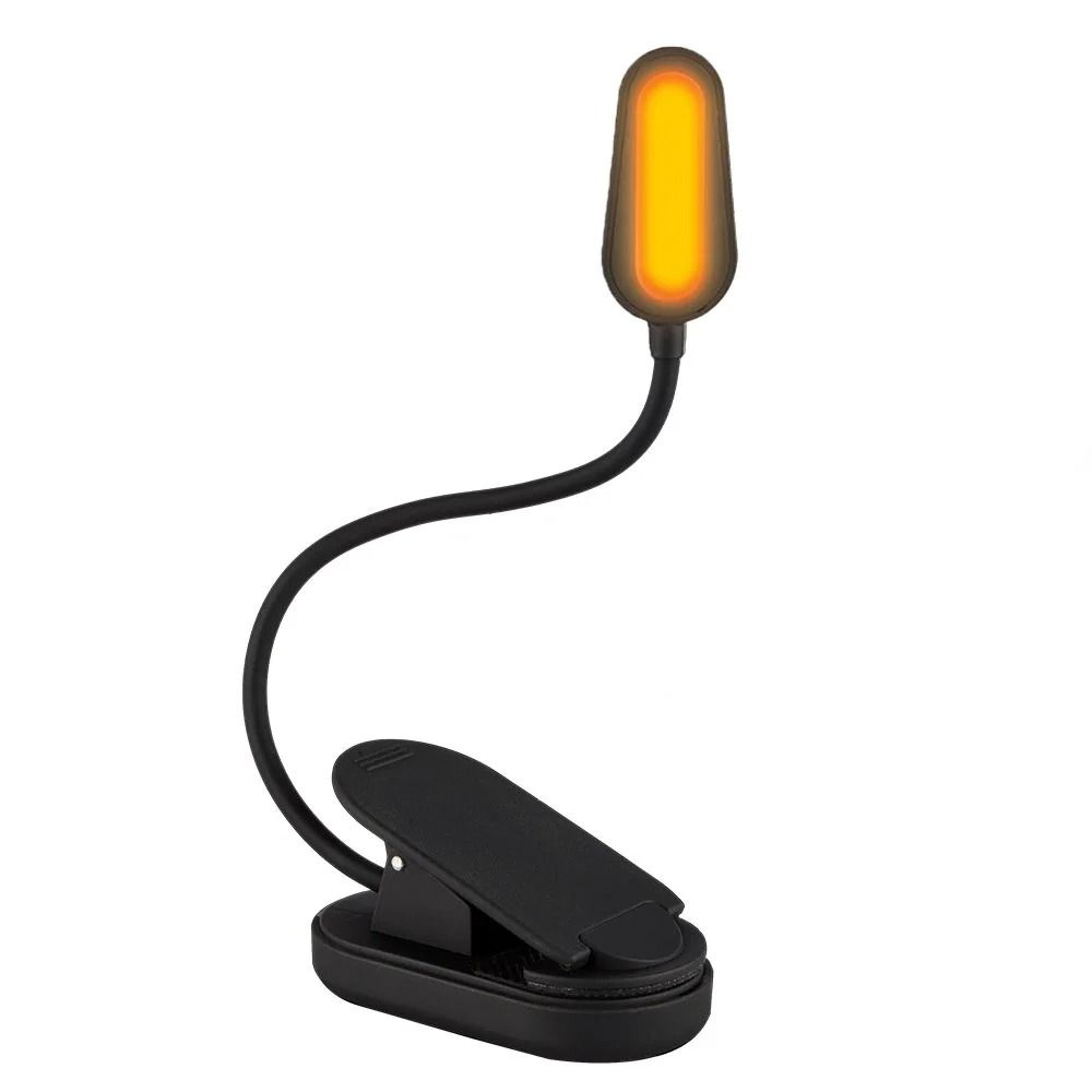 1600k amber blue light blocking led clip-on reading lamp rechargeable eye care bed light
