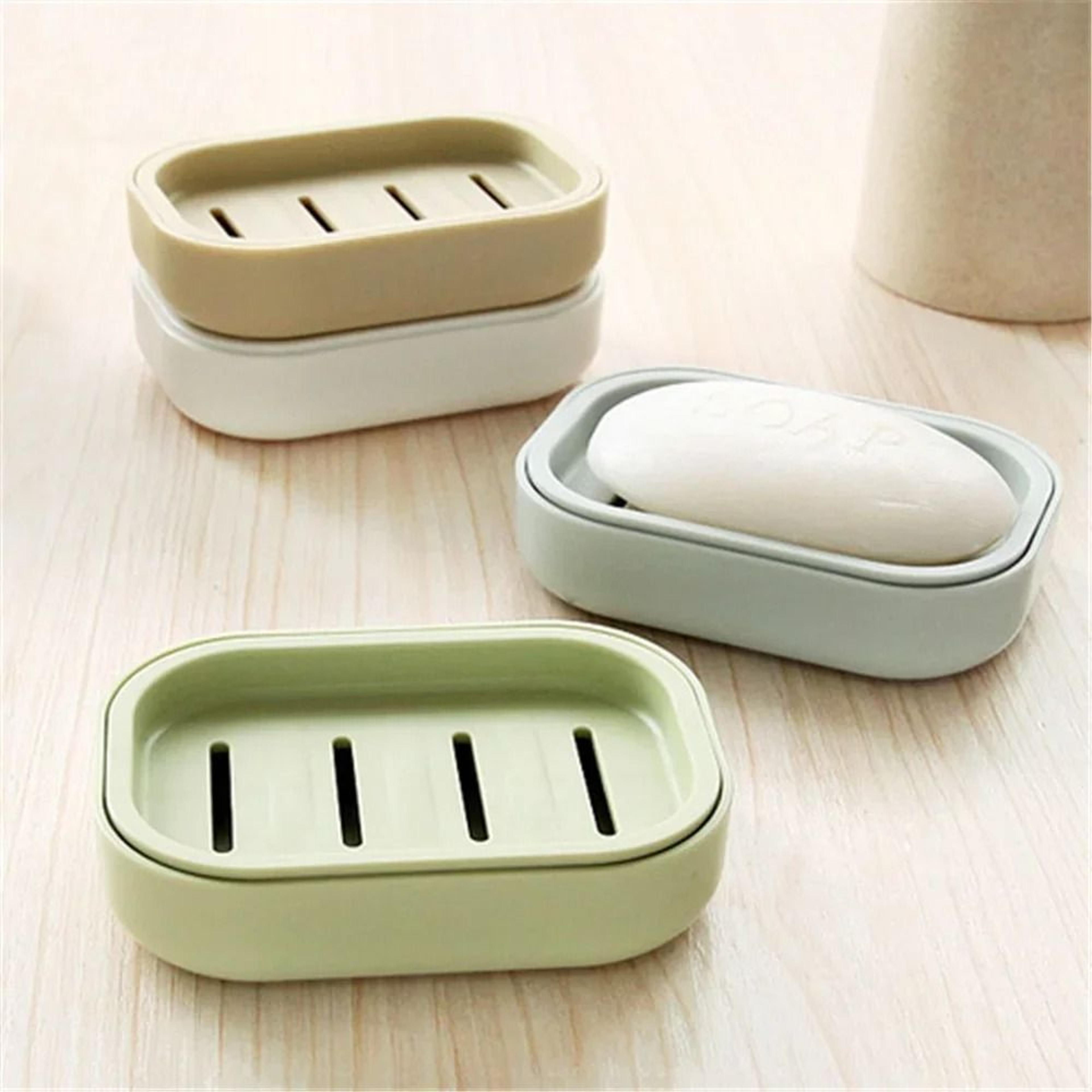 portable travel plastic soap box case holder sealed bar soap dish container for bathroom shower & hiking
