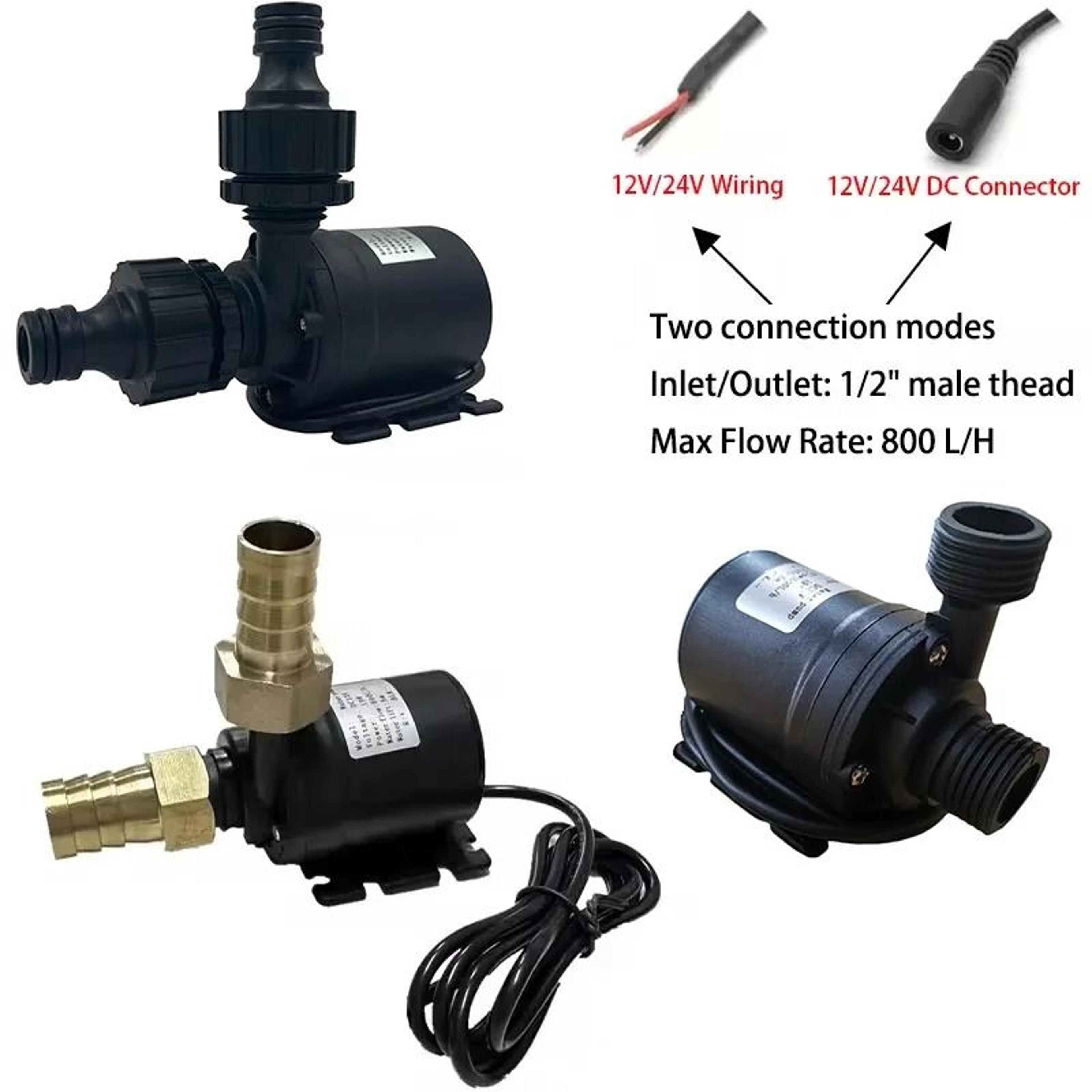 ultra-quiet brushless submersible solar water pump high pressure dc 12v/24v 800l/h 5m lift