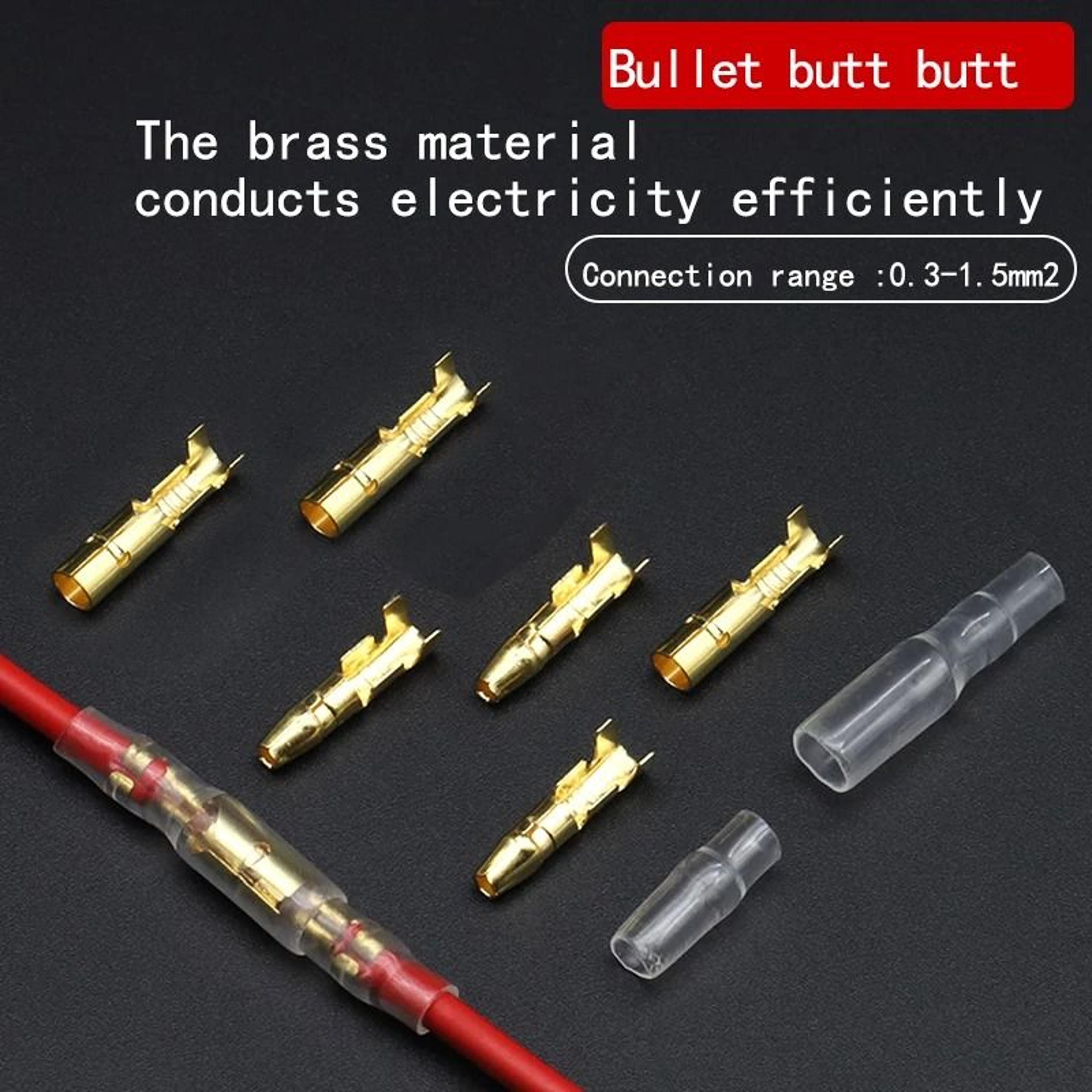 200pcs motorcycle bullet wire connector kit for 1.0-2.5mm cable