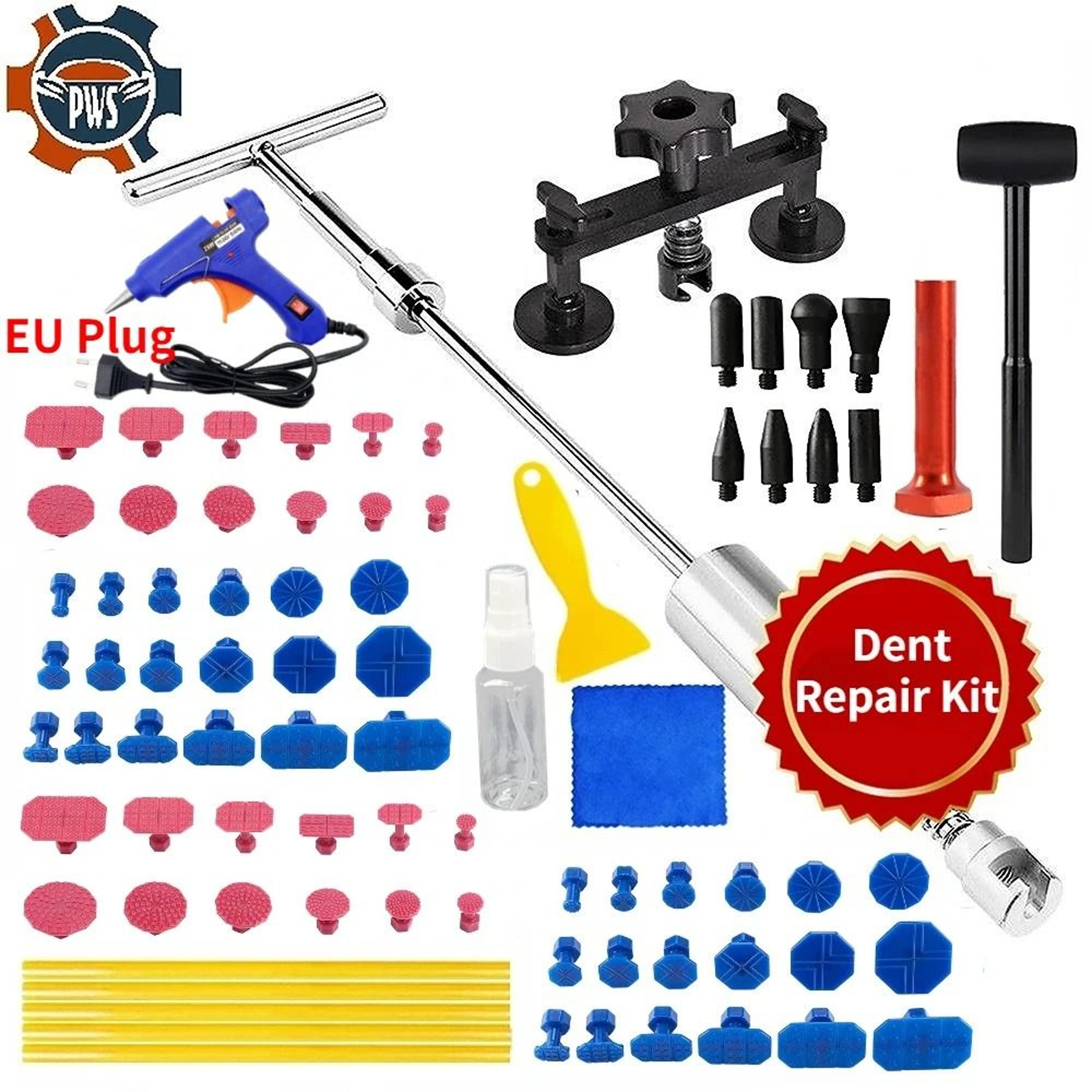 professional auto paintless dent repair kit with eu plug glue gun & puller set