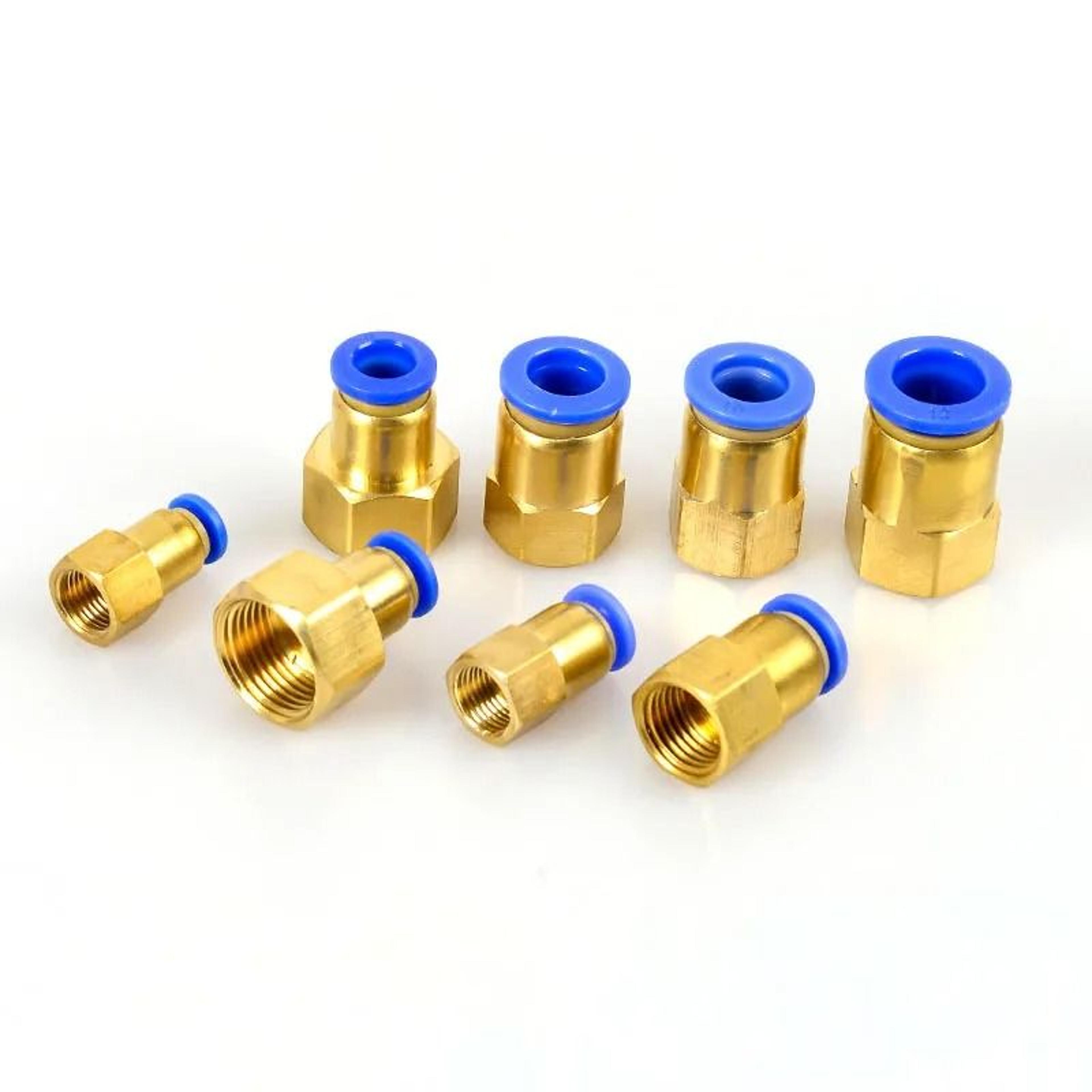 pcf pneumatic female thread brass air hose quick connector fitting (4-12mm)