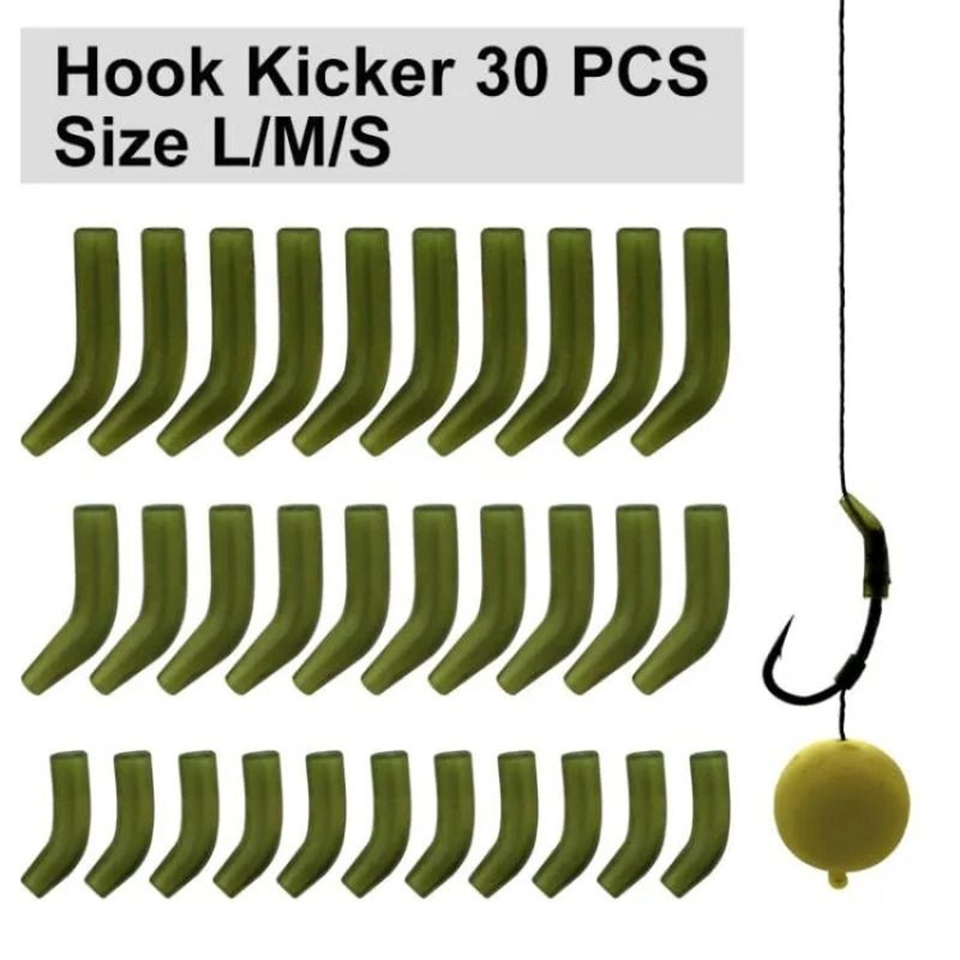 30pcs carp fishing hook kickers d rig aligner sleeves terminal tackle