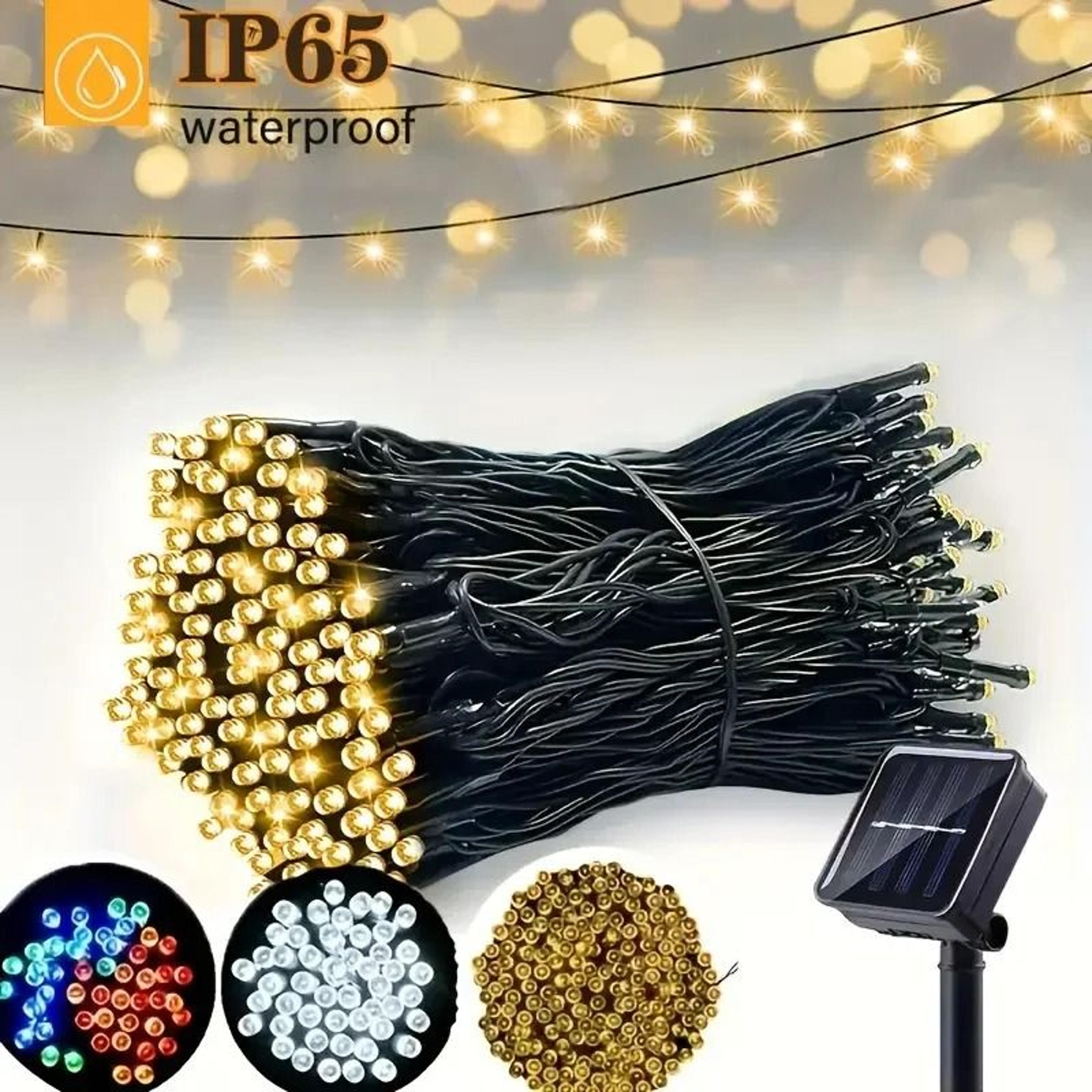 outdoor solar light string led waterproof garden decor christmas fairy garland