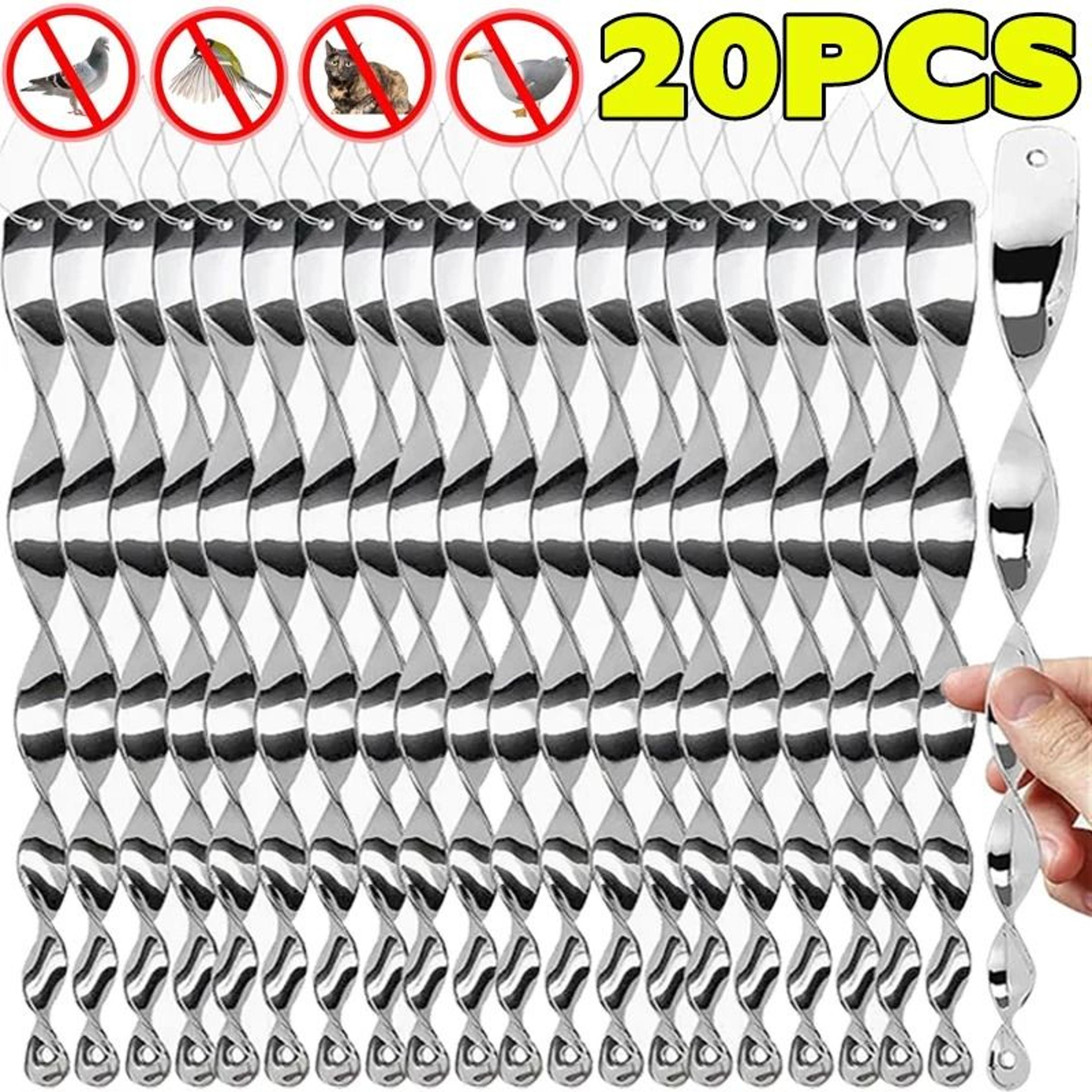 reflective bird deterrent spiral rods wind rotating scare device garden decor
