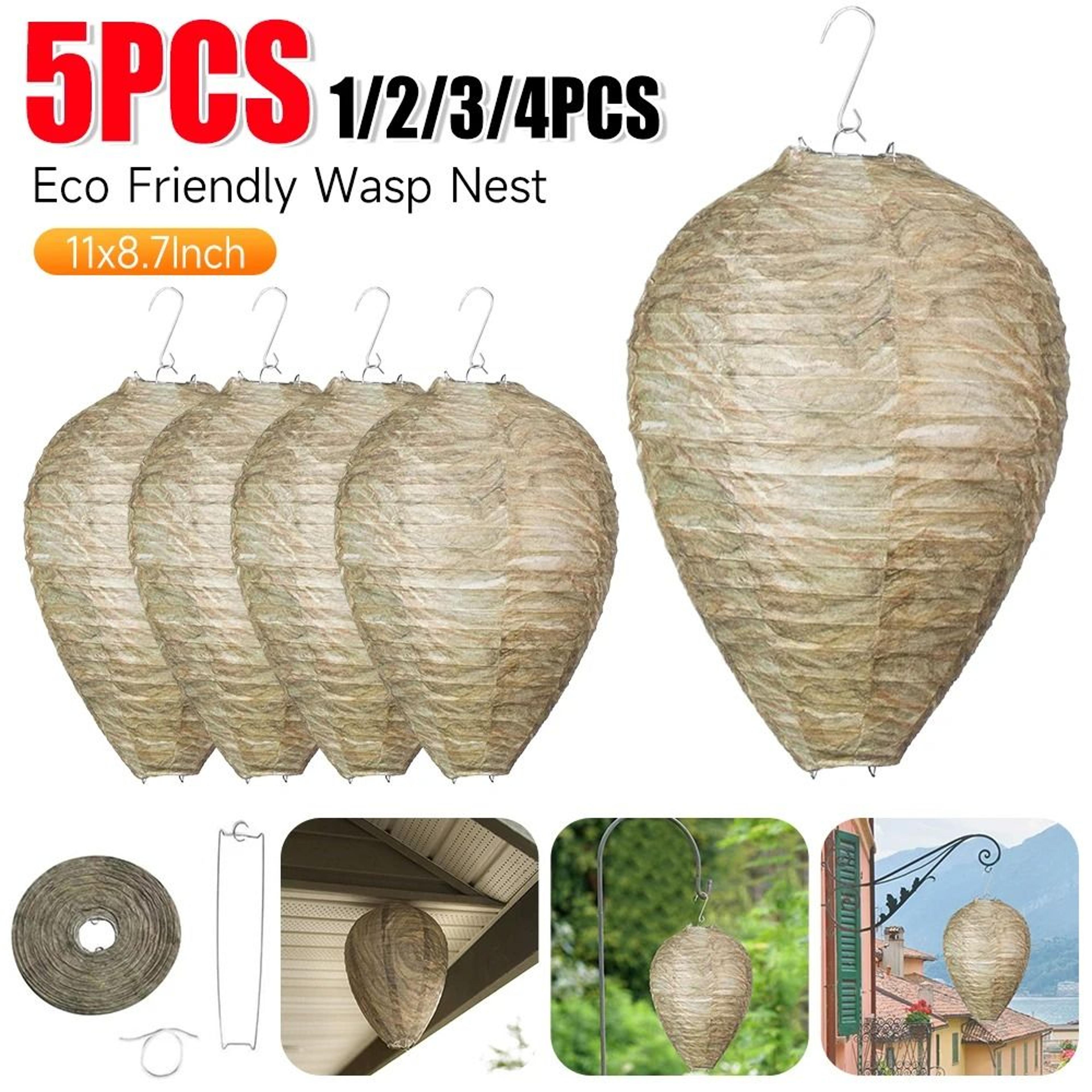 hanging wasp nest decoy 11x8.7 inch non-toxic fake beehive garden repellent trap