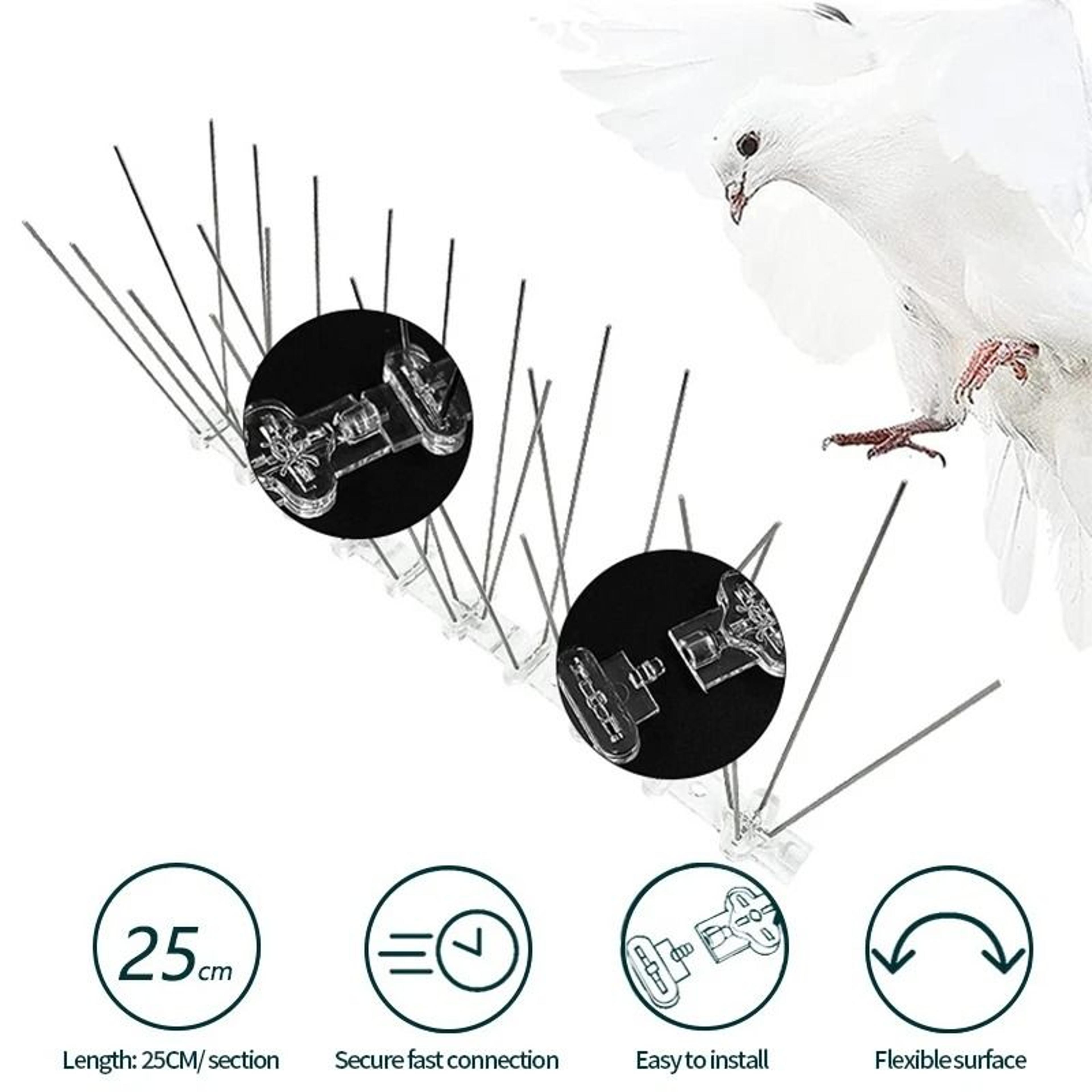 anti-pigeon plastic fence spikes anti-bird cat deterrent wall pest control