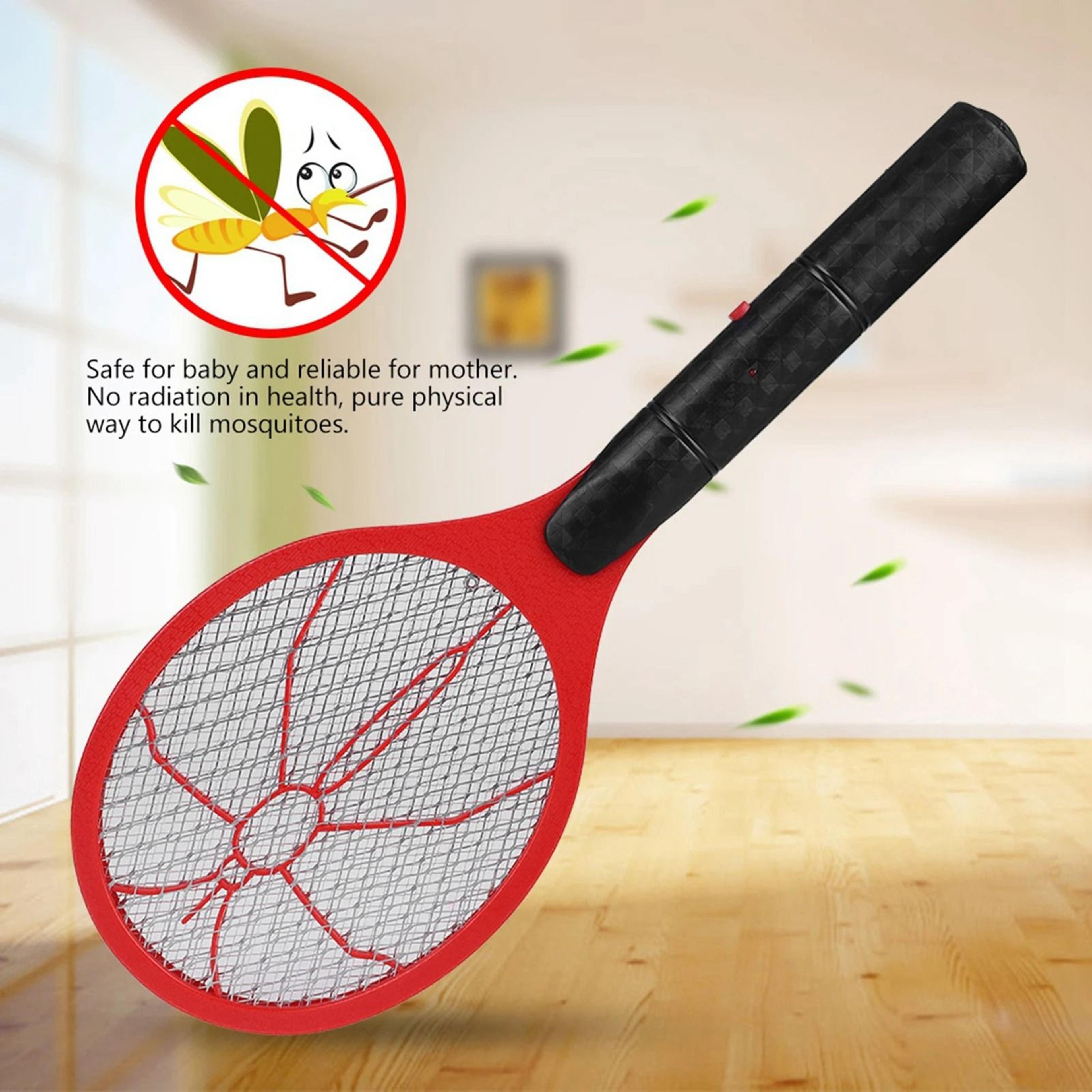 electric bug swatter cordless handheld fly mosquito zapper racket insect killer