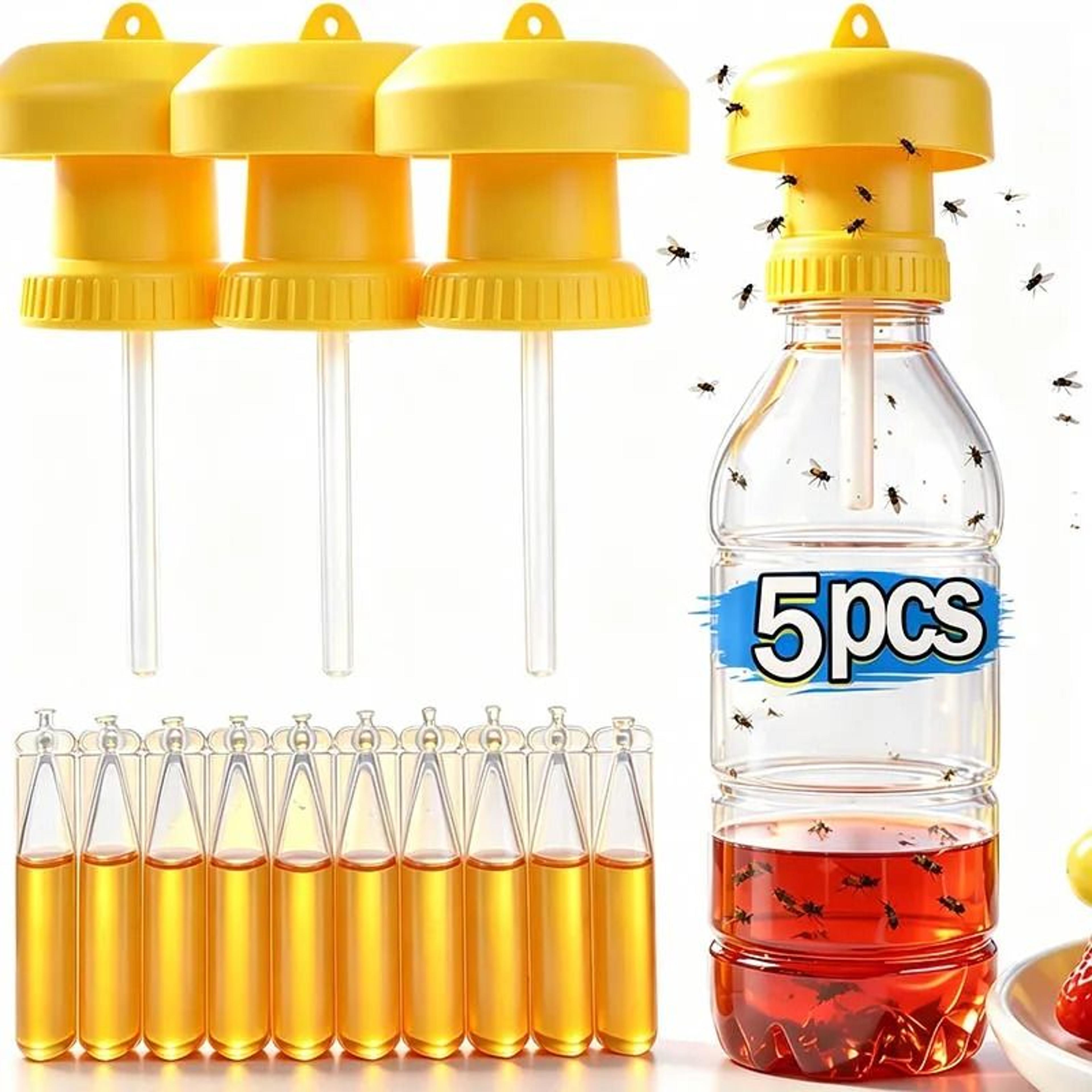 5/1 pcs yellow fruit fly trap catcher home farm orchard fly bee attractant