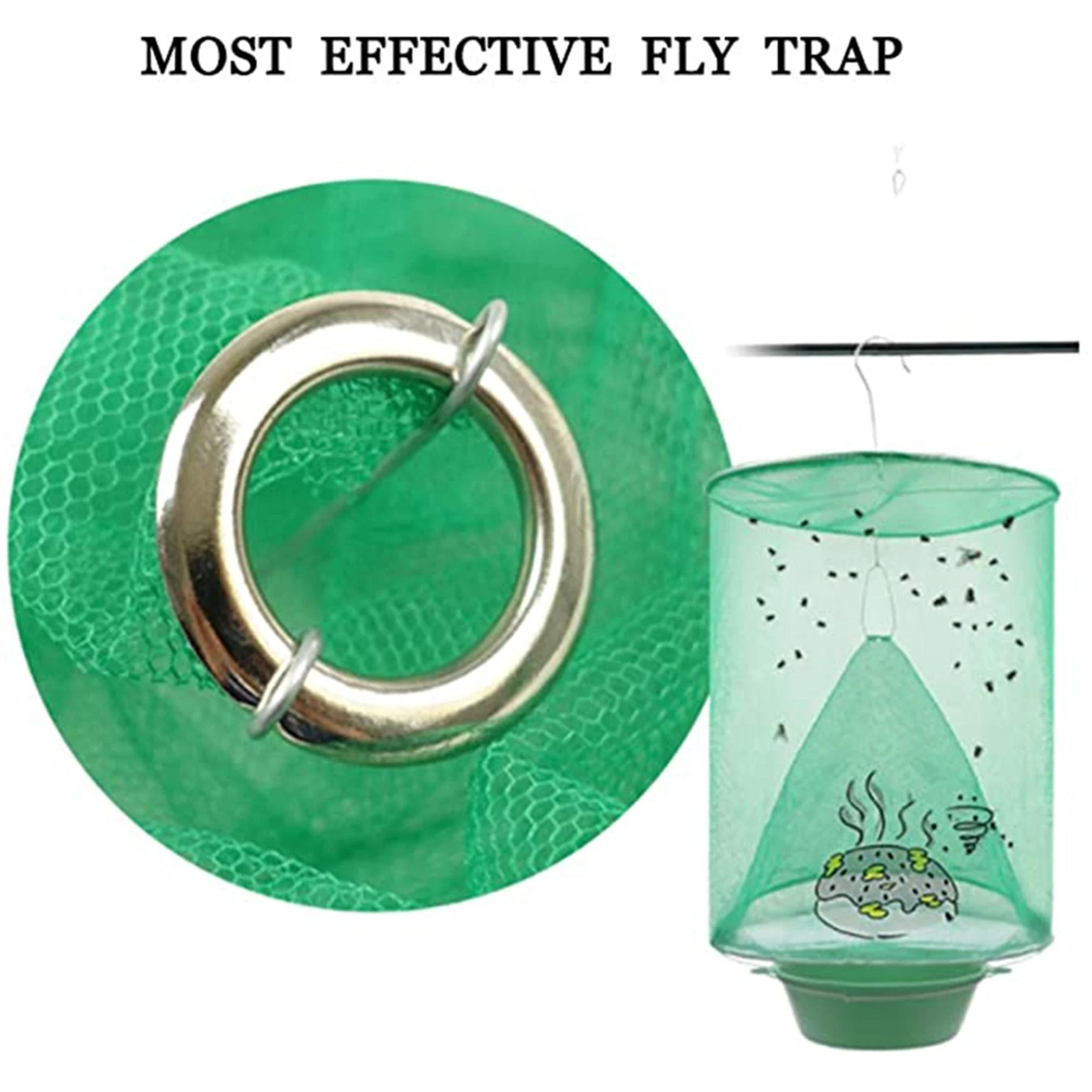 hanging fly mesh net trap outdoor orchard garden flying pest catcher cage