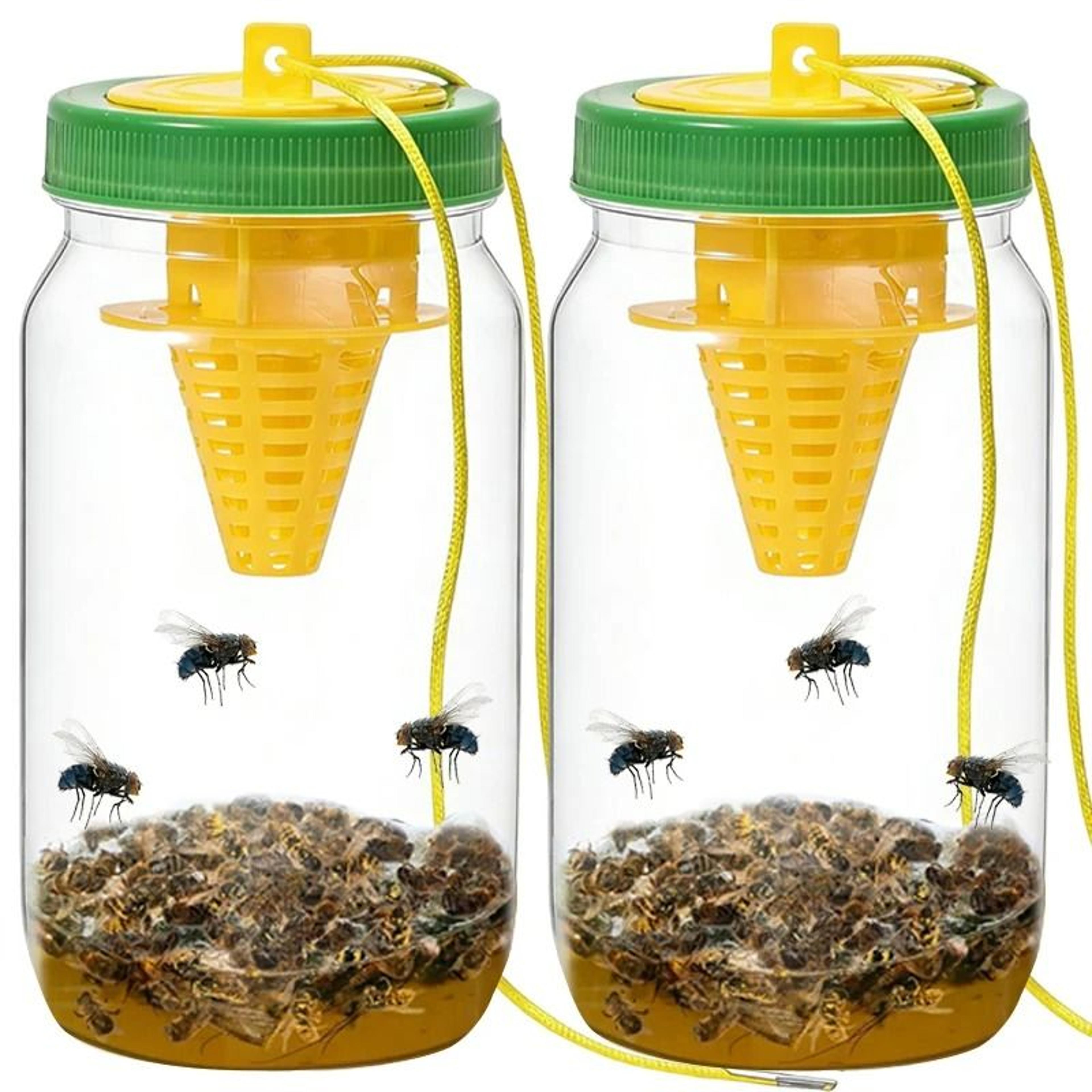 large waterproof hanging fly wasp trap reusable outdoor garden catcher