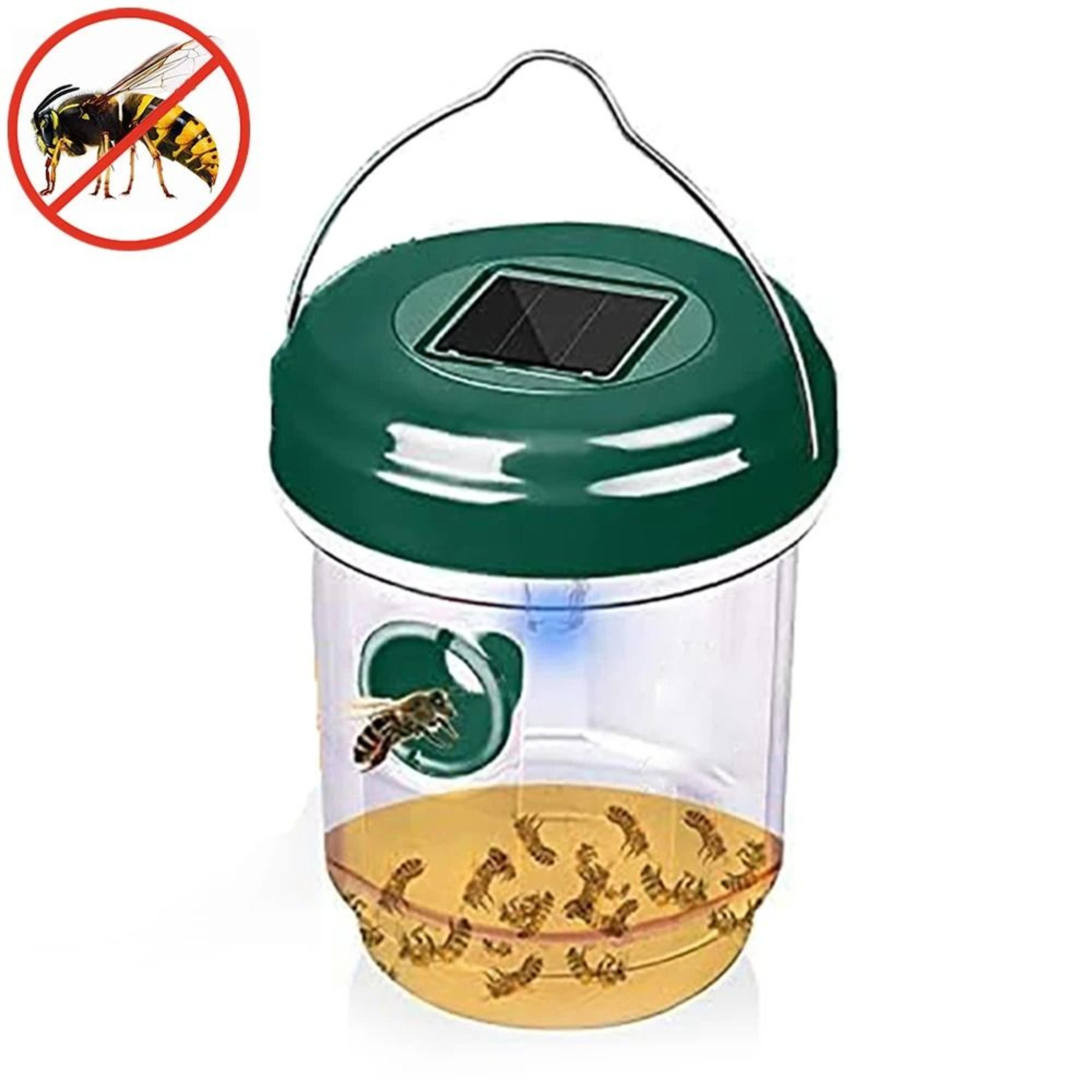 outdoor solar powered uv led light wasp bottle trap bee hornet catcher