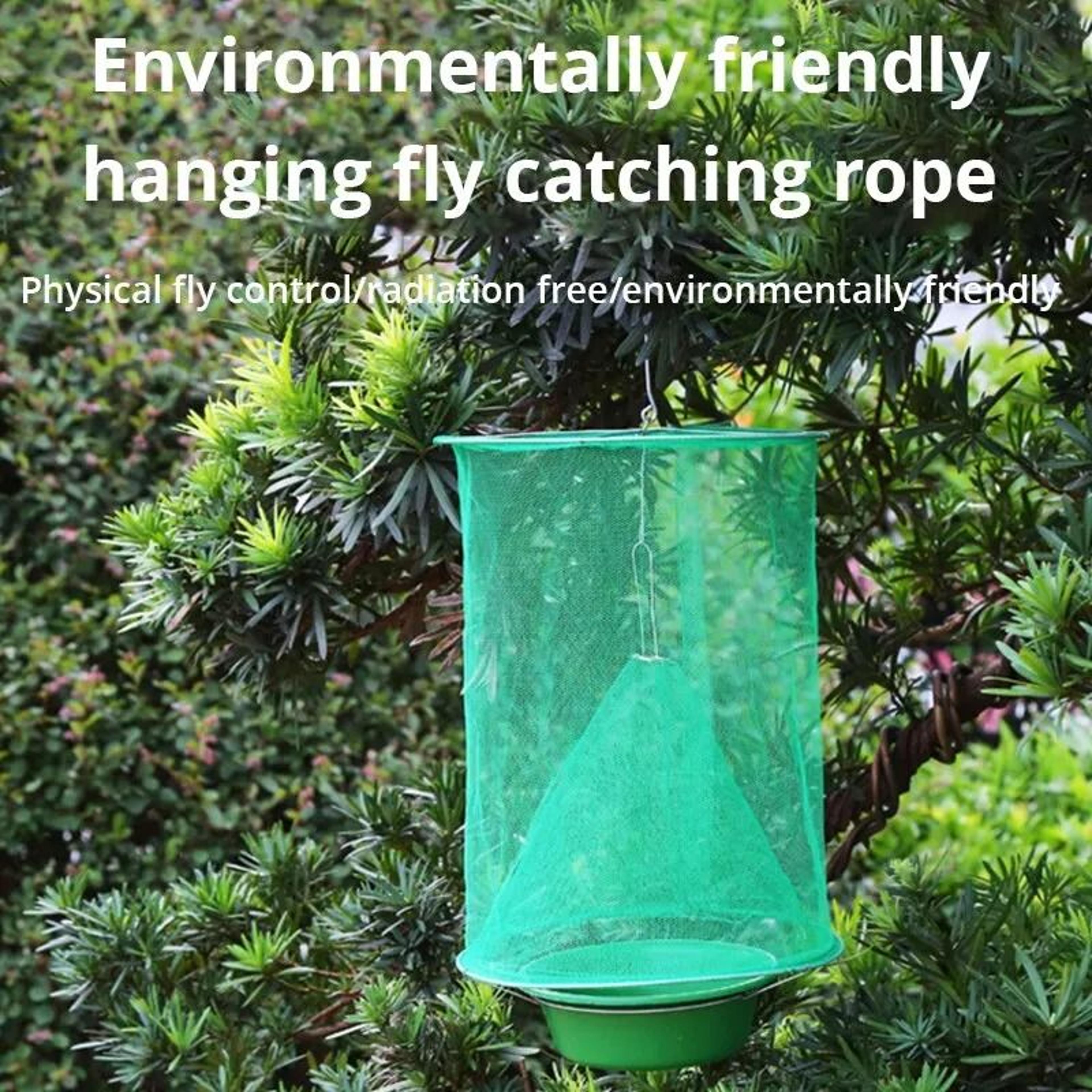 reusable hanging fly trap net cage catcher pest control outdoor garden yard