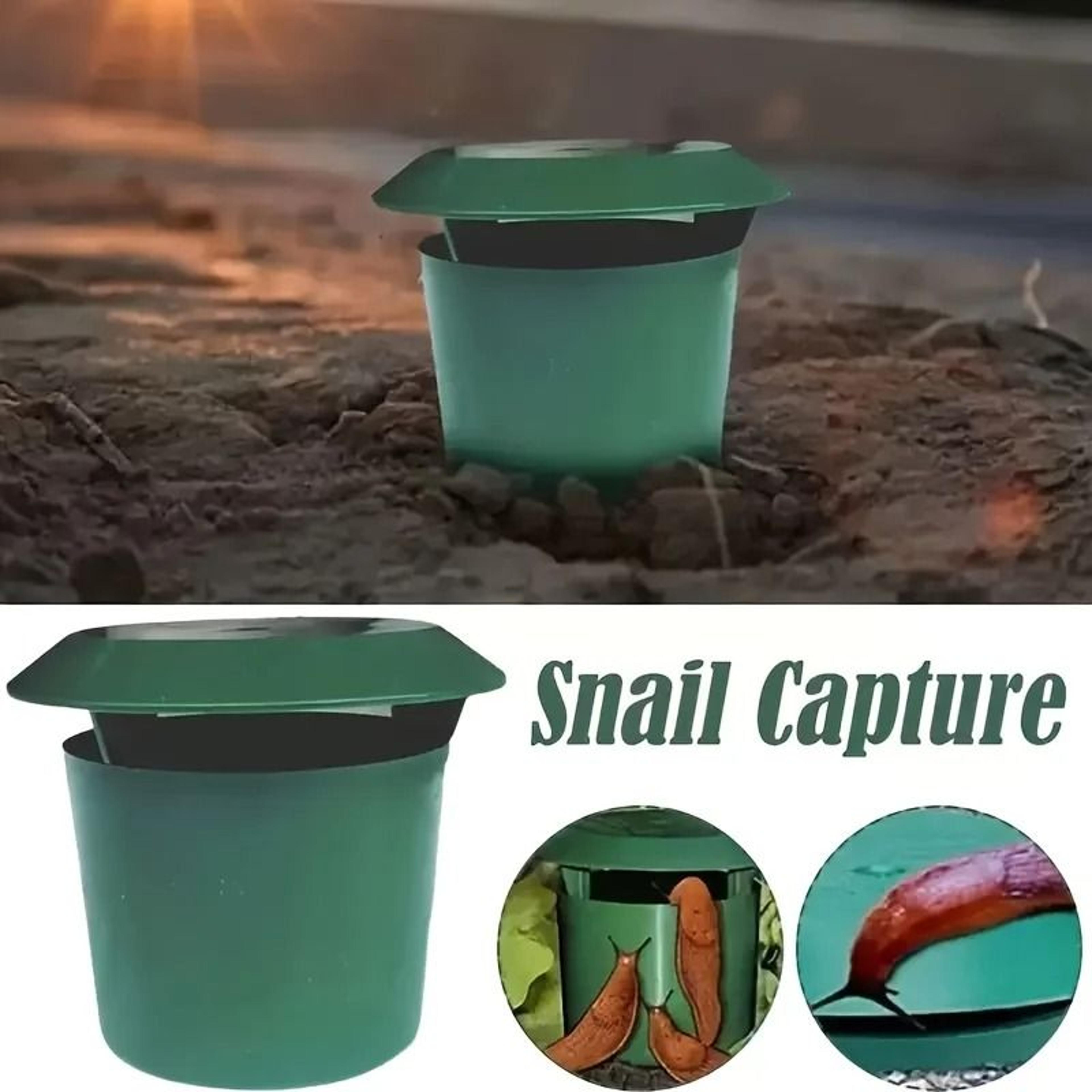 round reusable snail slug traps durable plastic lid garden pest catcher