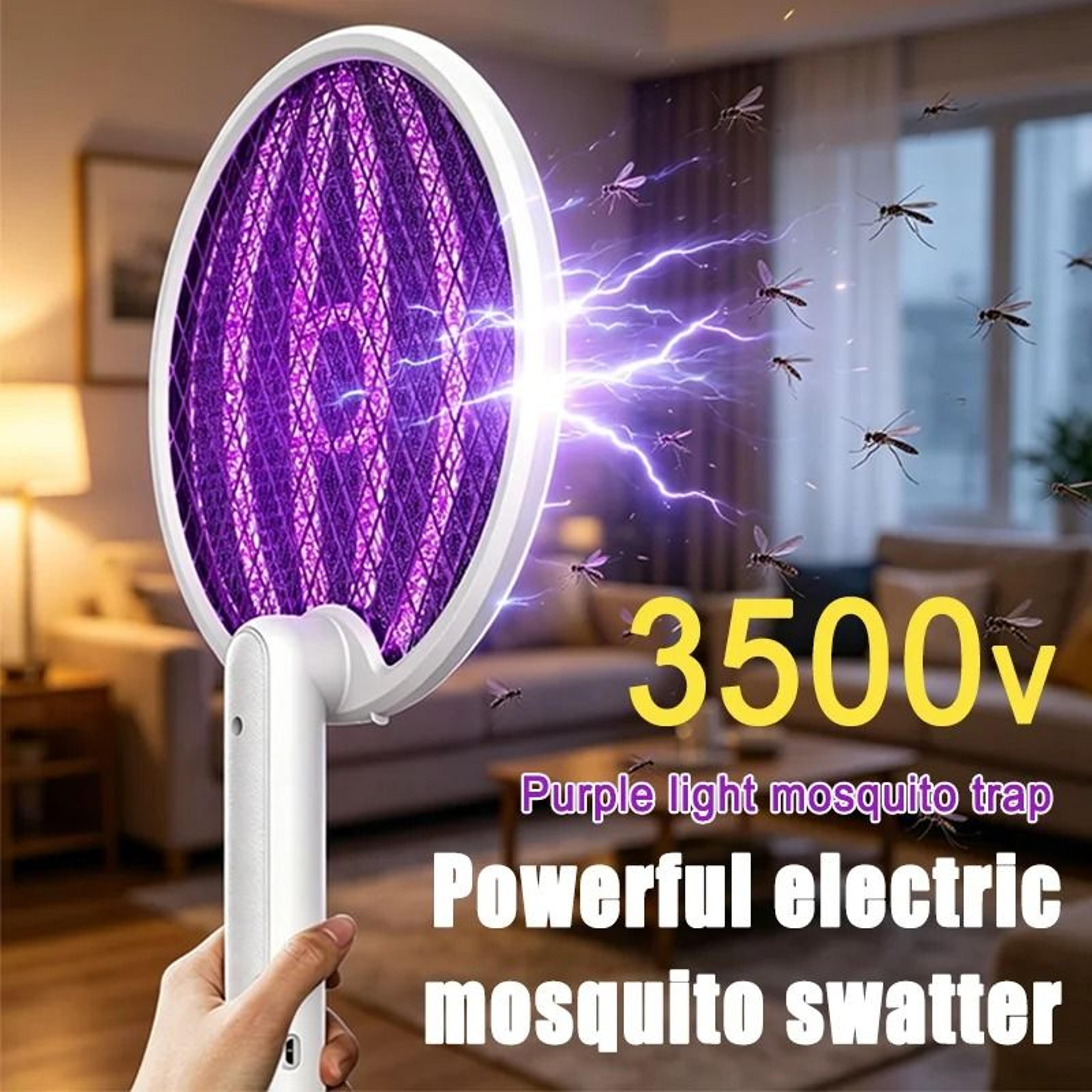 foldable electric mosquito swatter uv bug zapper rechargeable trap lamp