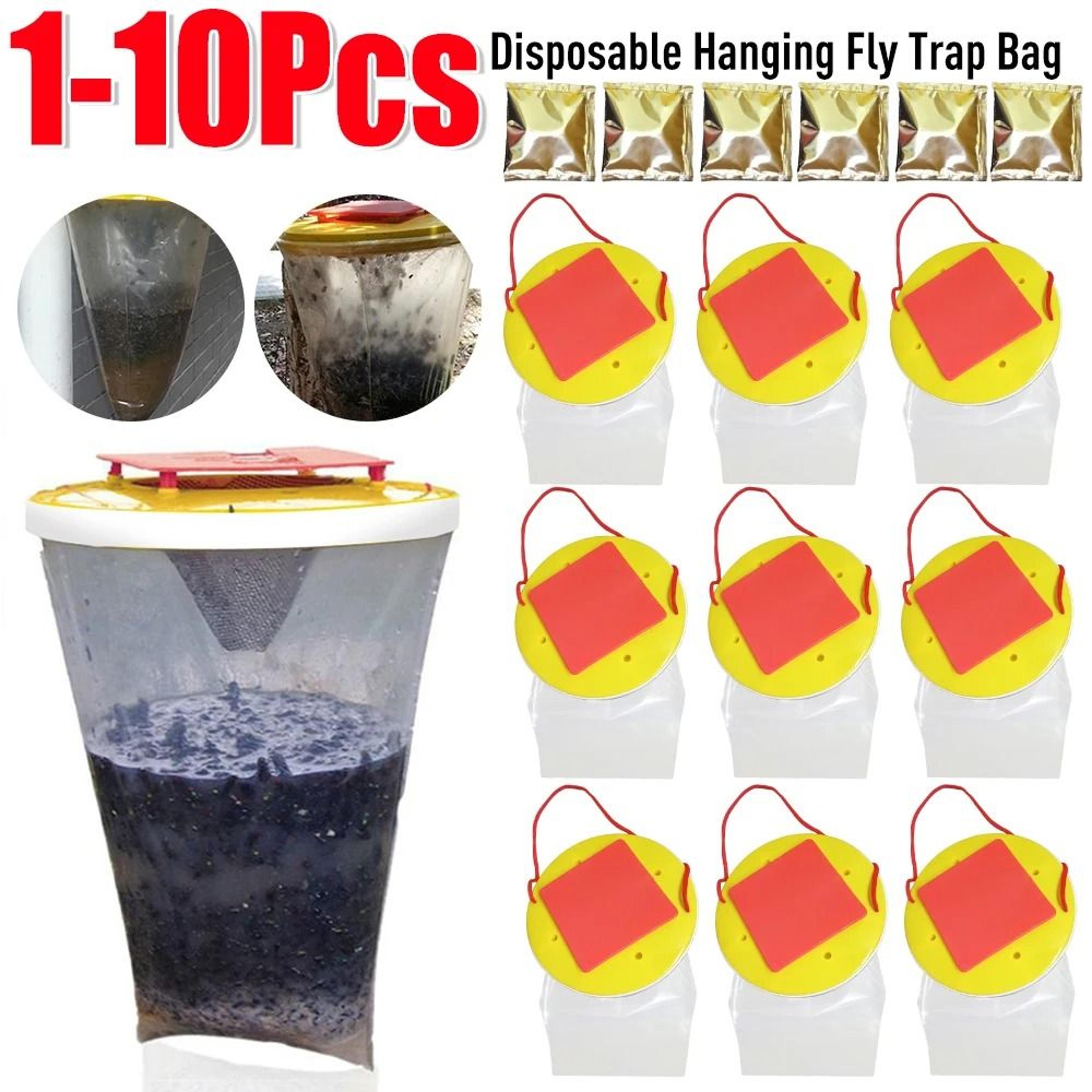 disposable outdoor hanging fly trap bag water activated catcher set