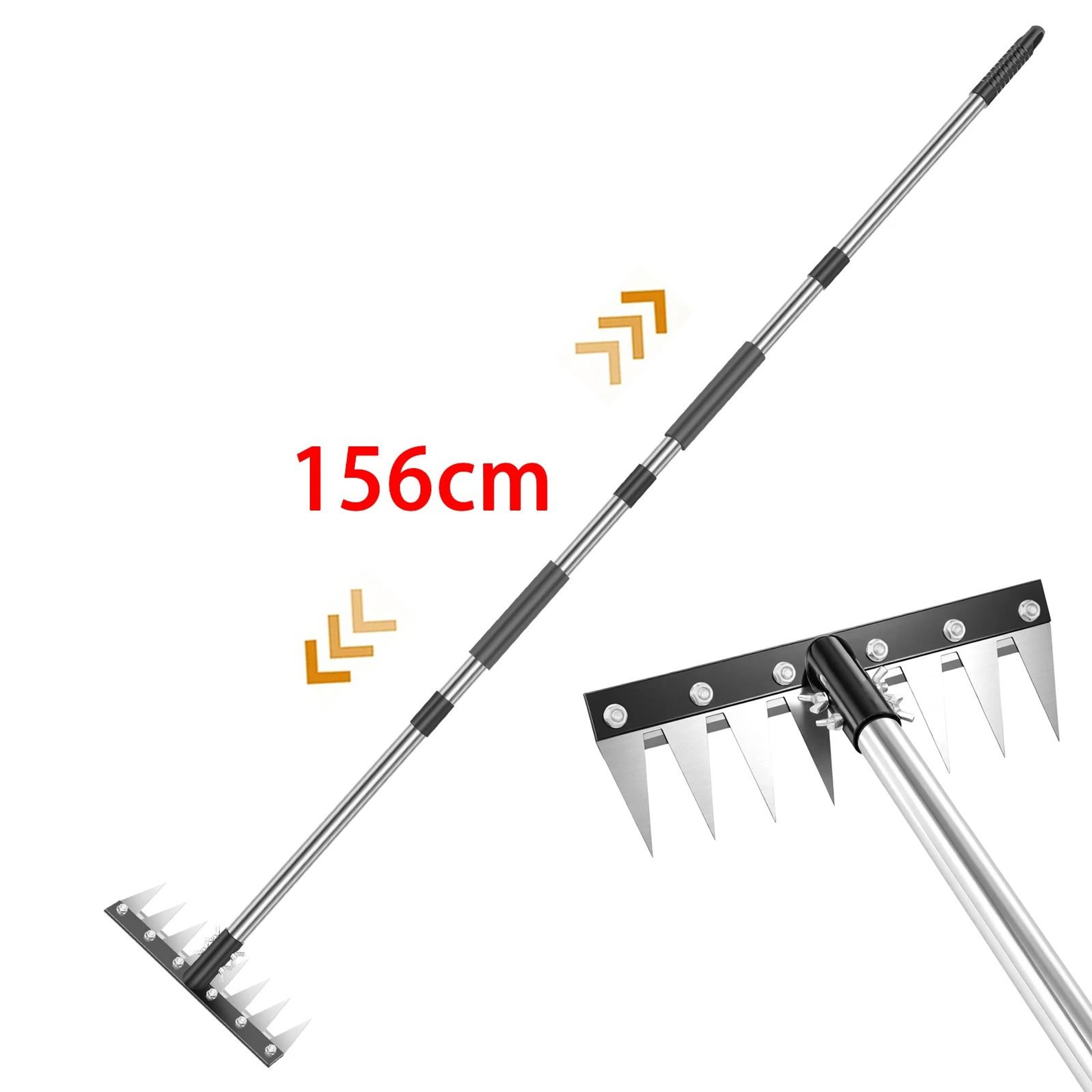 detachable manganese steel multi-tooth garden rake adjustable weeding hoe