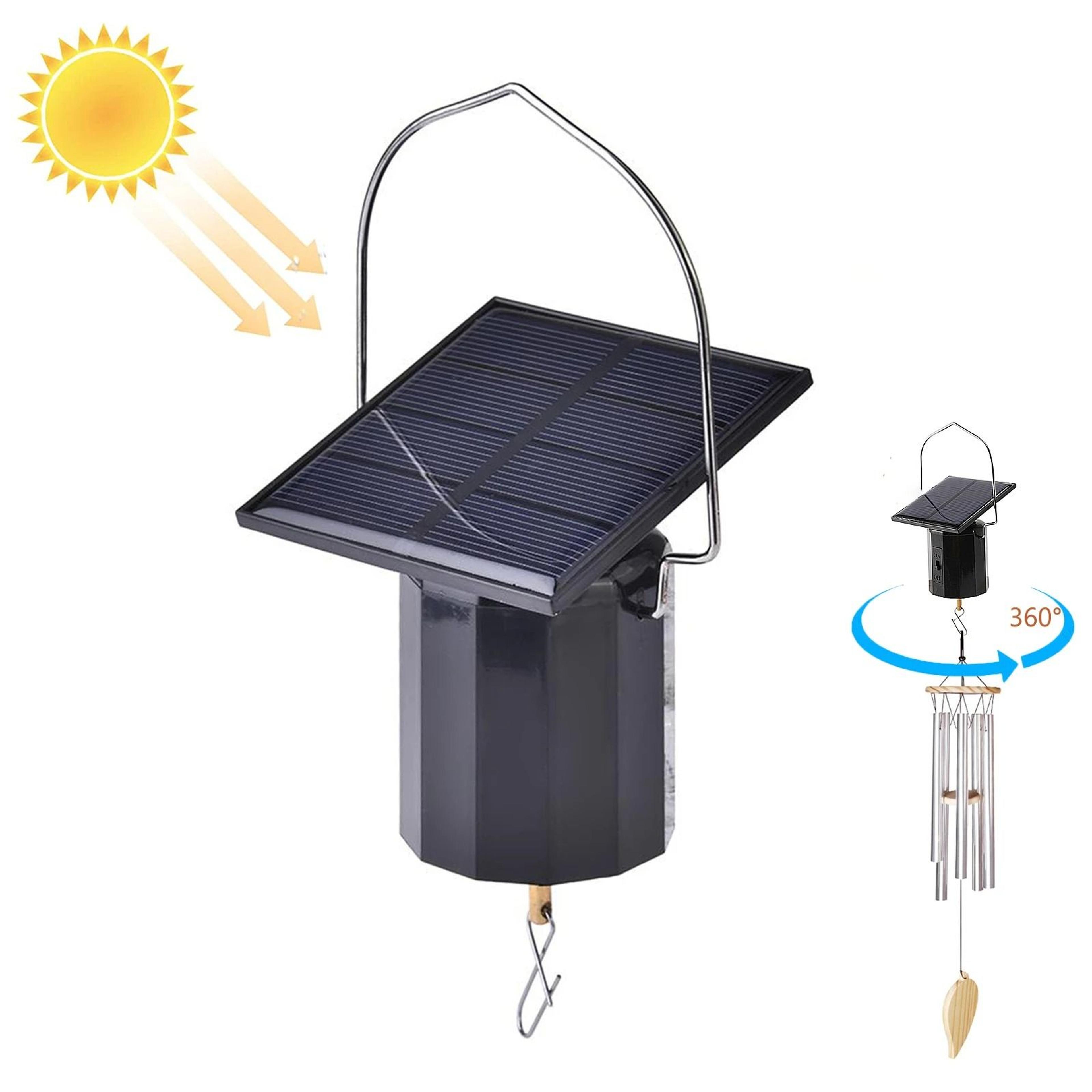 solar motor powered wind spinner rotating hook eco-friendly solar engine