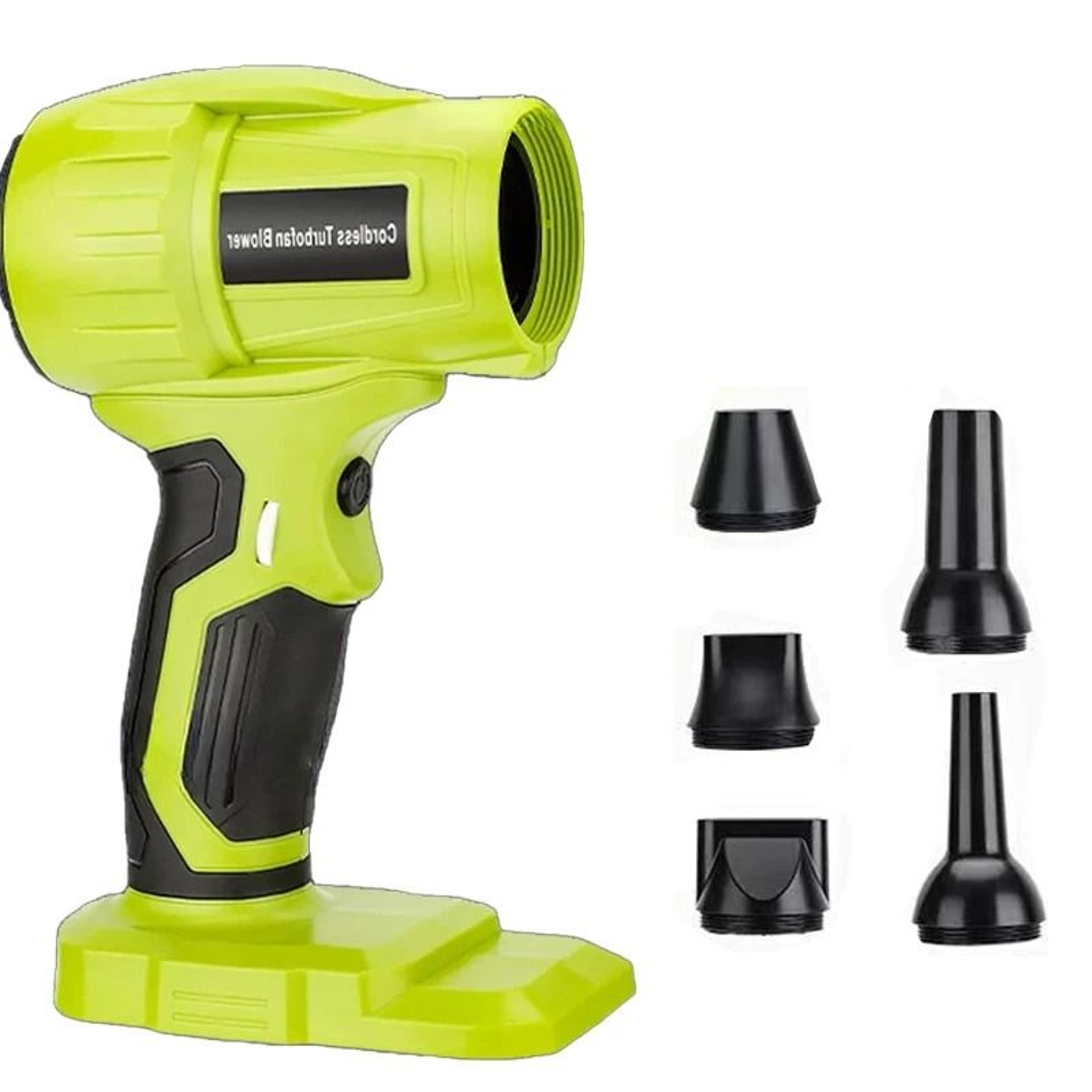 350w turbo jet air blower fit ryobi 18v li-ion battery cordless fan tool