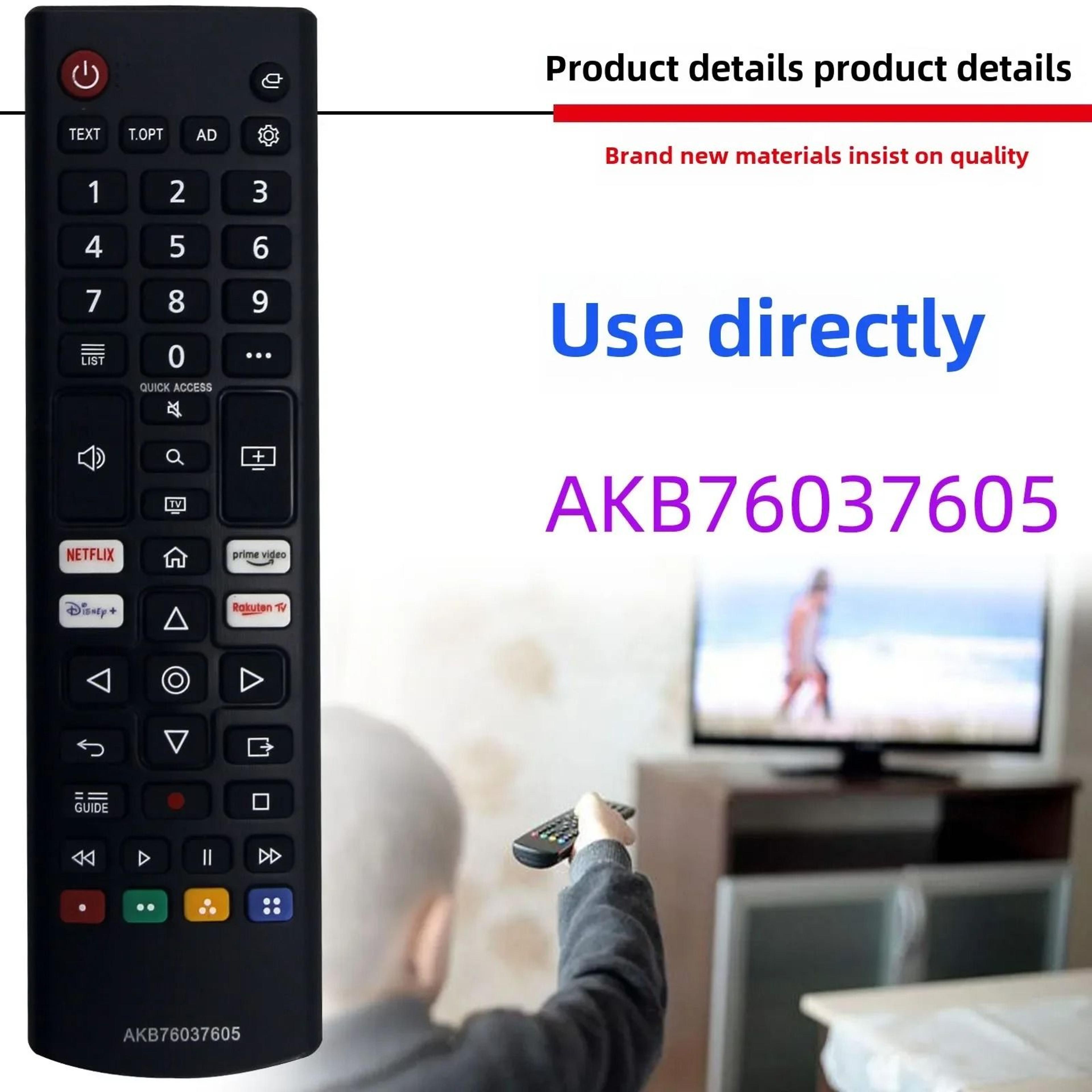 akb76037605 remote control fit lg smart tv oled55a1 nano95p 43up76709lb