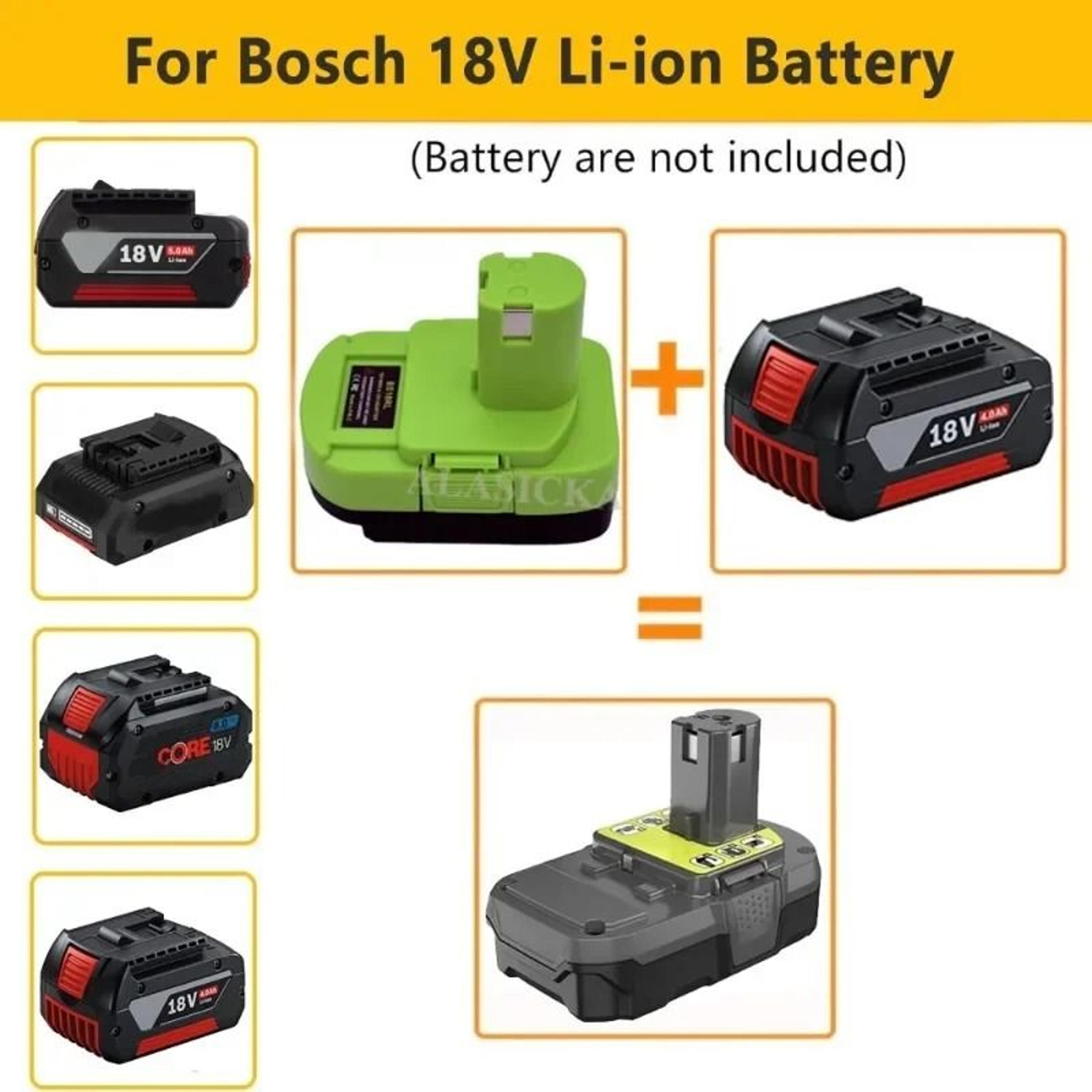 bs18rl battery adapter convert bosch 18v li-ion to ryobi 18v one+ tool