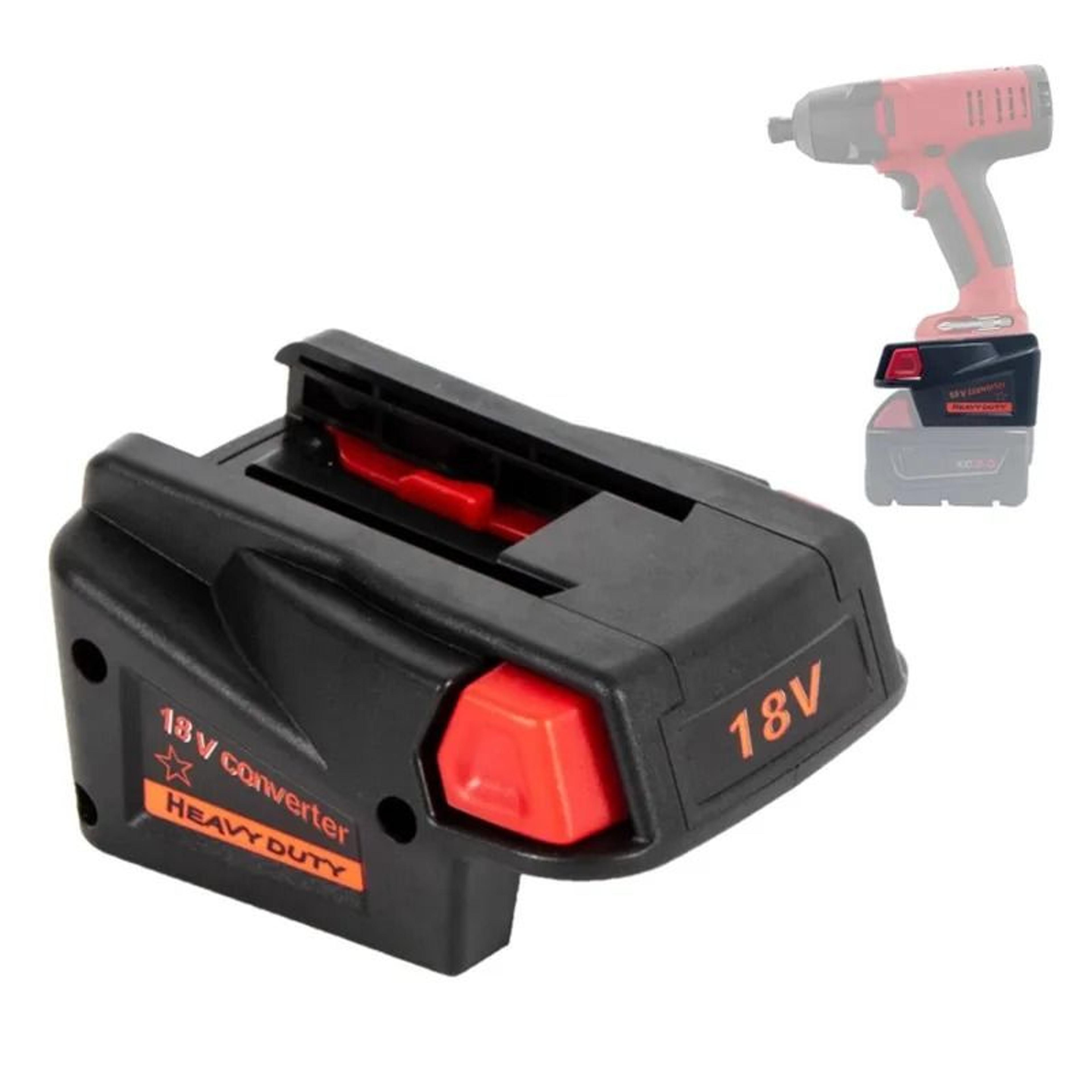 m18v18 battery adapter convert milwaukee m18 li-ion to v18 nicad tool usb