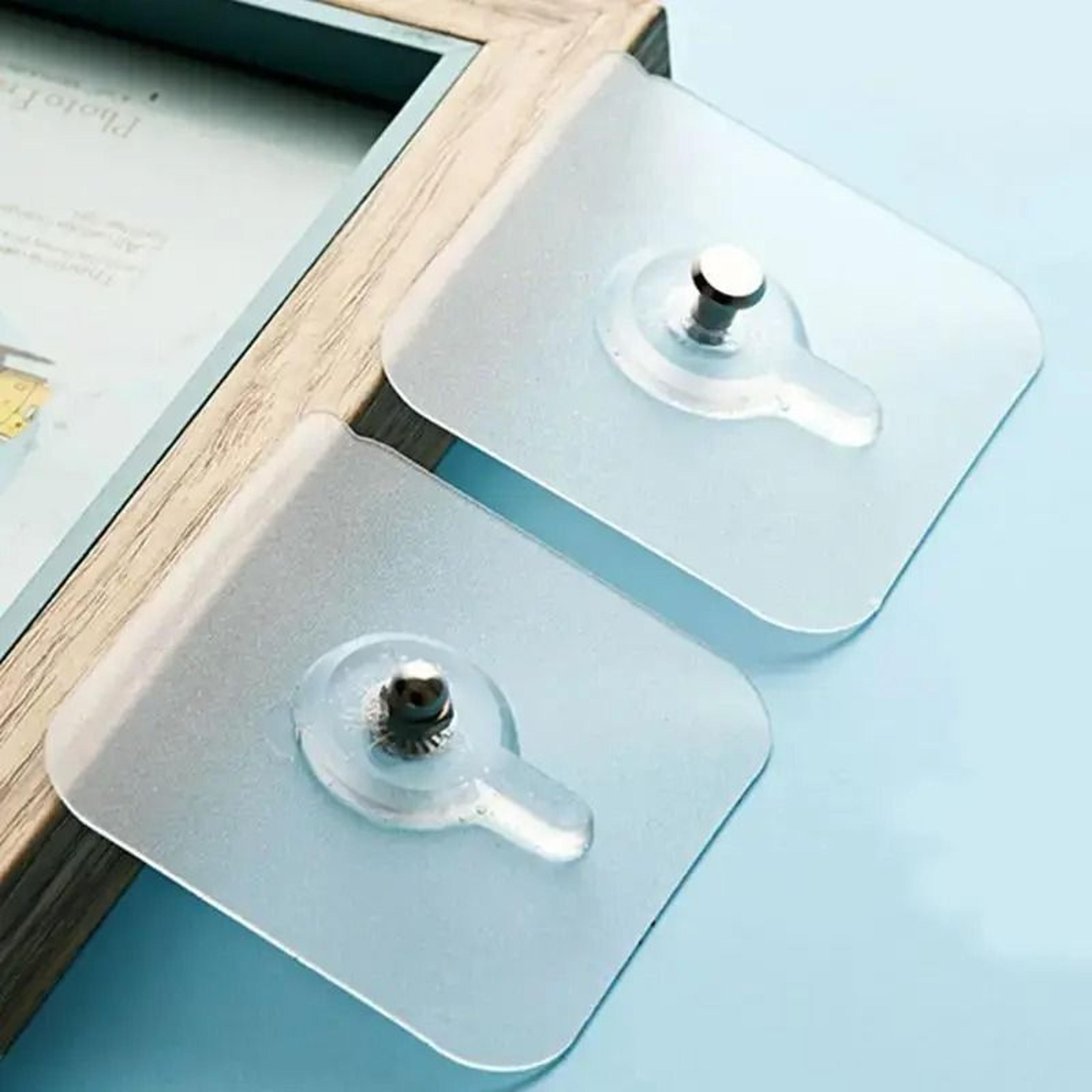10pcs transparent traceless self adhesive wall nails picture frame screw hooks