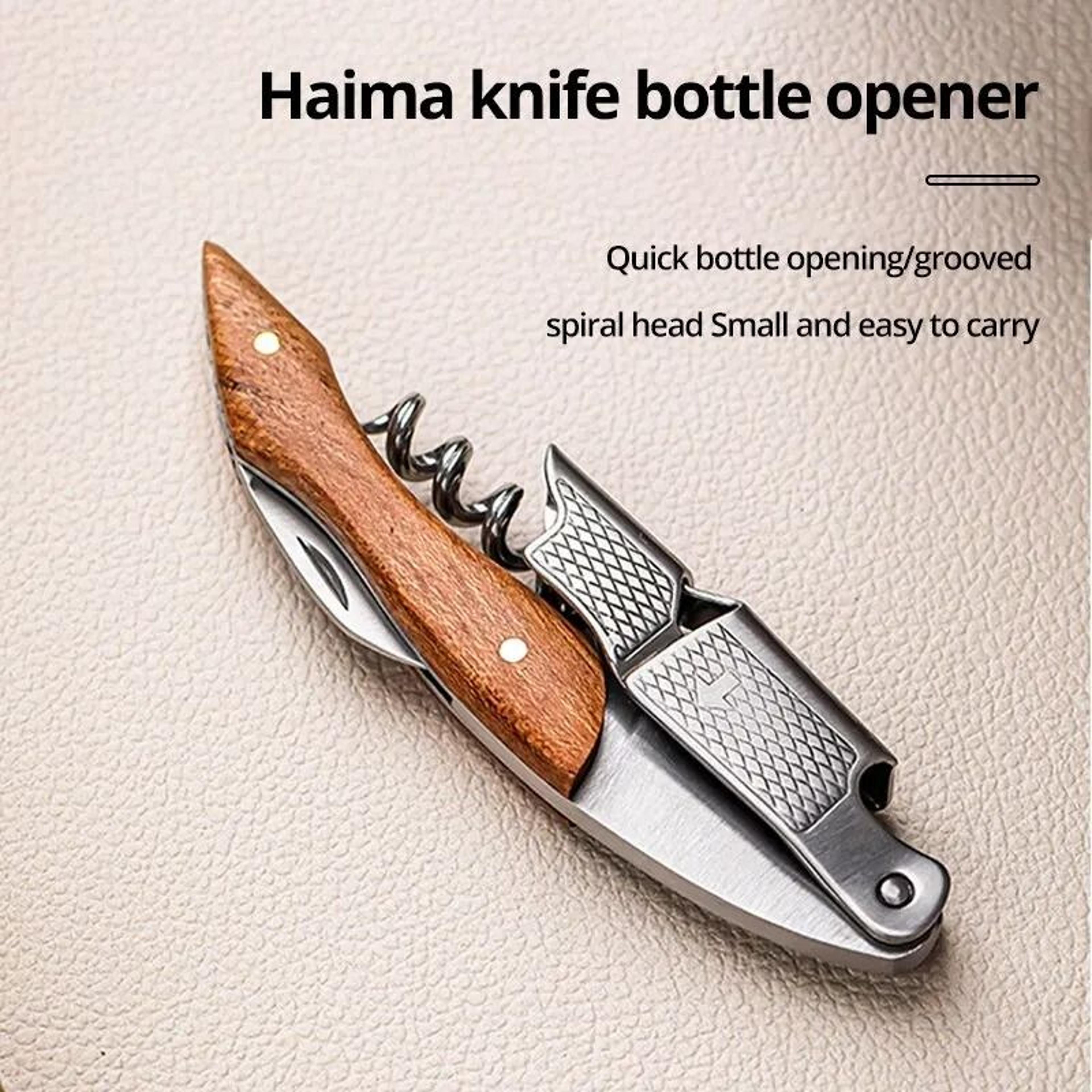 stainless steel wood handle professional wine corkscrew beer bottle ope