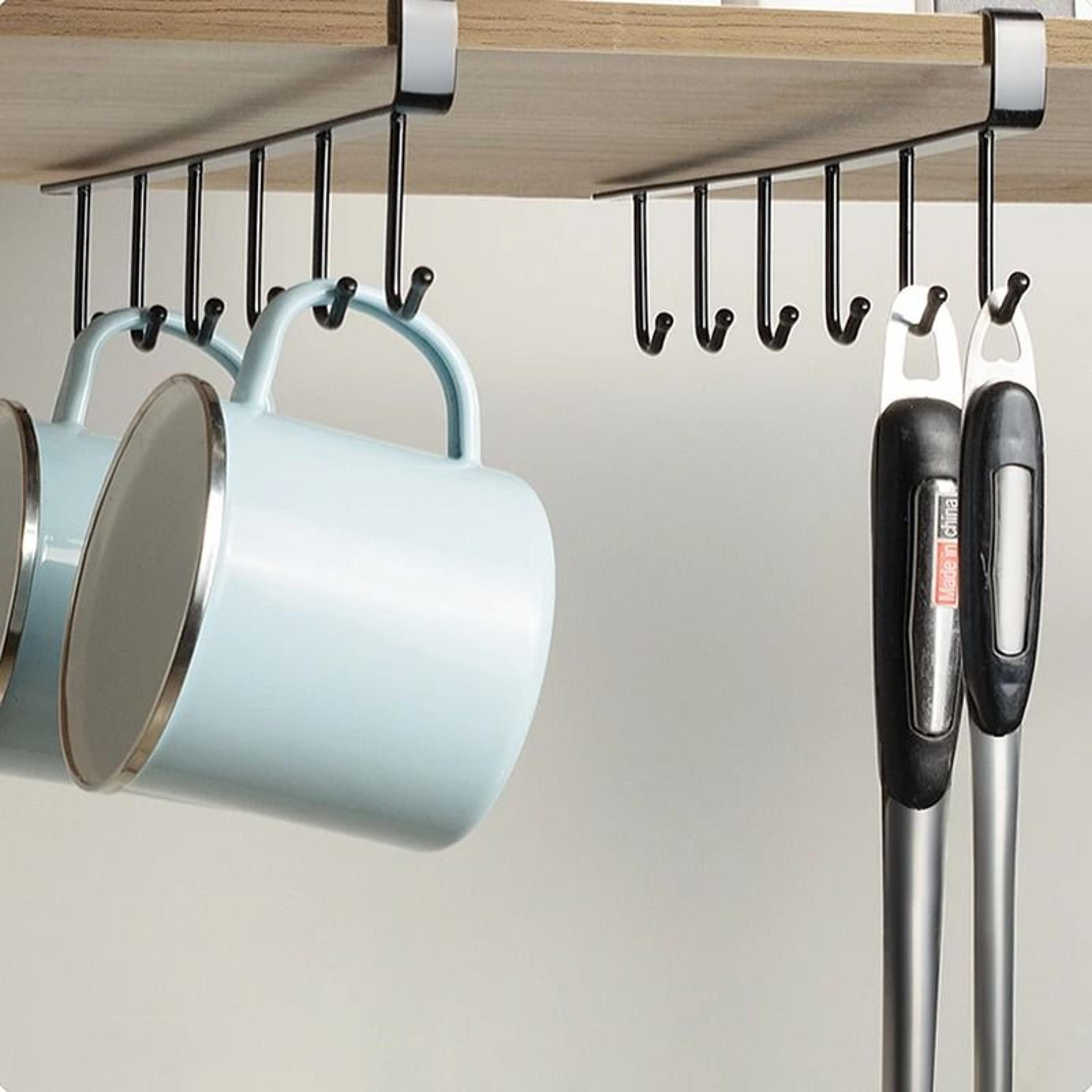 black kitchen utensil wall hook rack nail free adhesive pot spatula hanger
