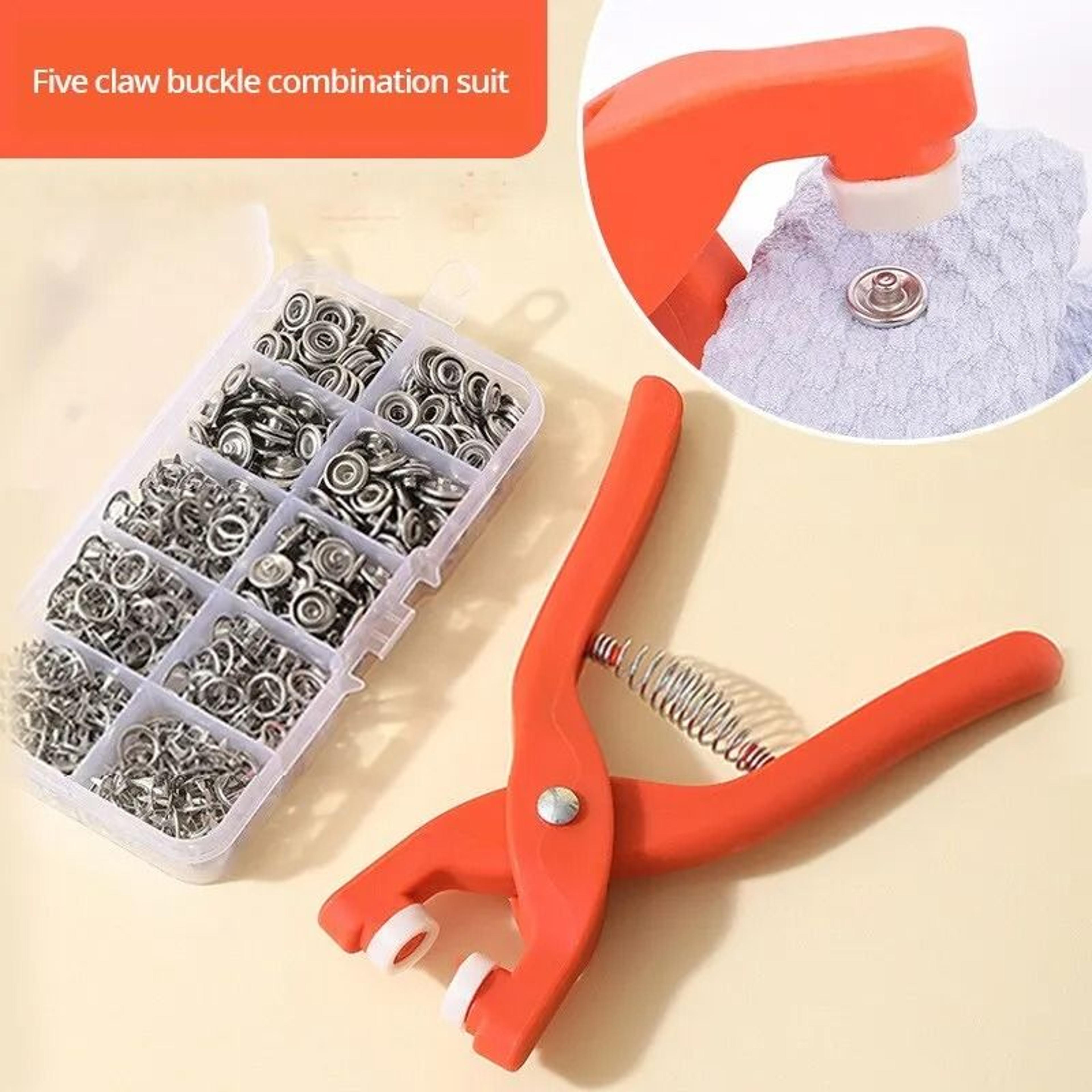 50pcs metal snap button kit with fastener pliers tool set for diy crafts
