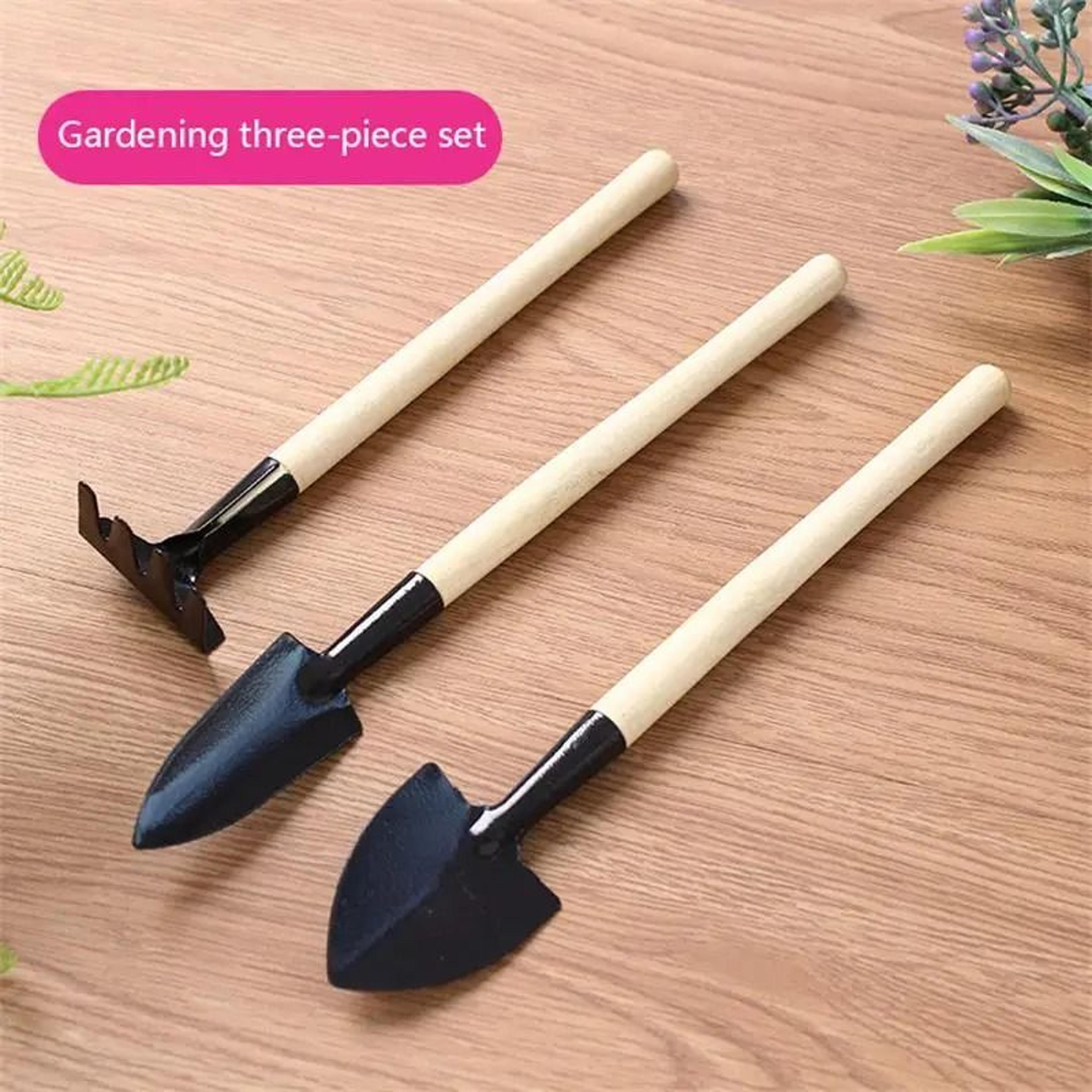 3pcs mini garden tool set hand shovel trowel rake potted plant cultivator