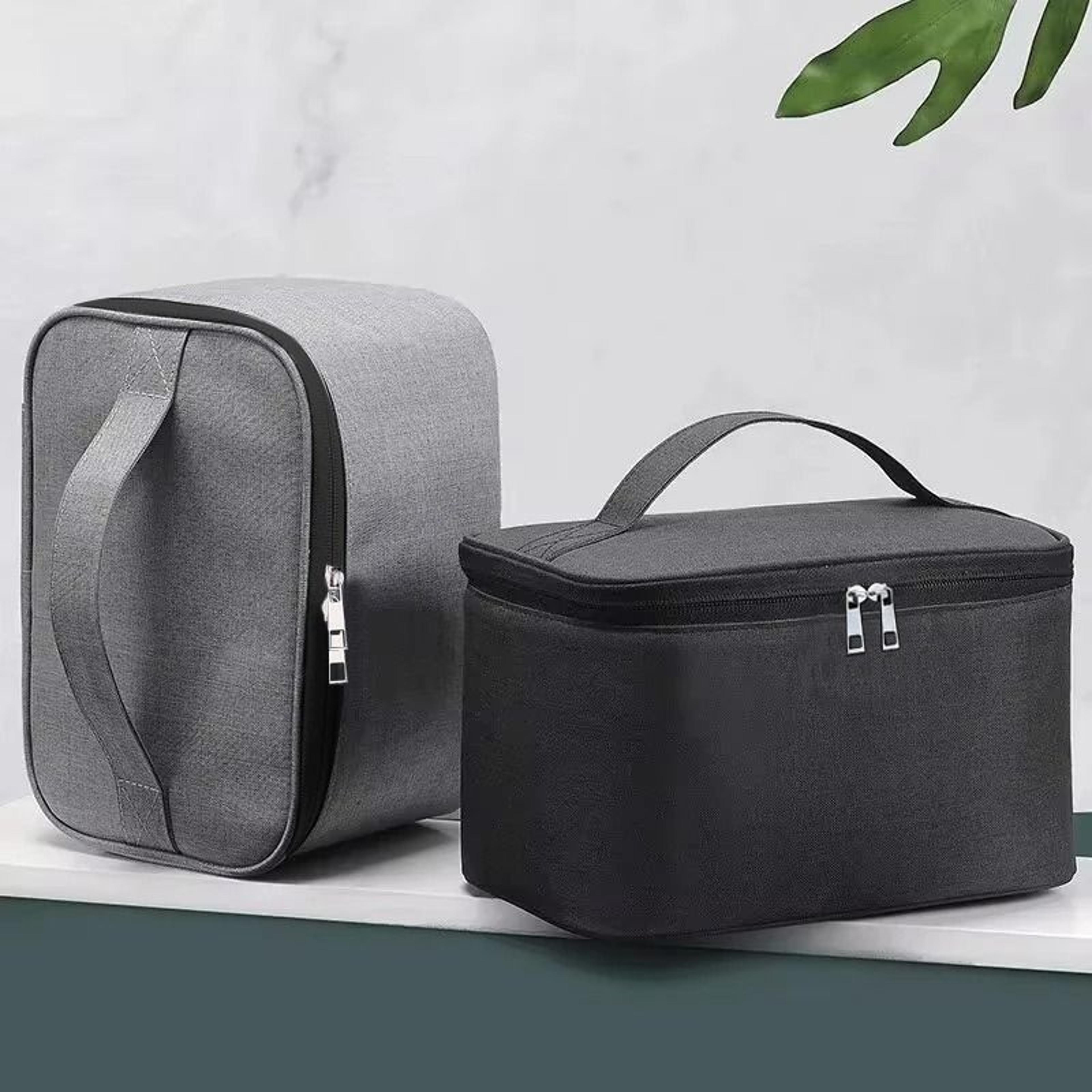 mens double layer travel toiletry bag large oxford cosmetic organizer