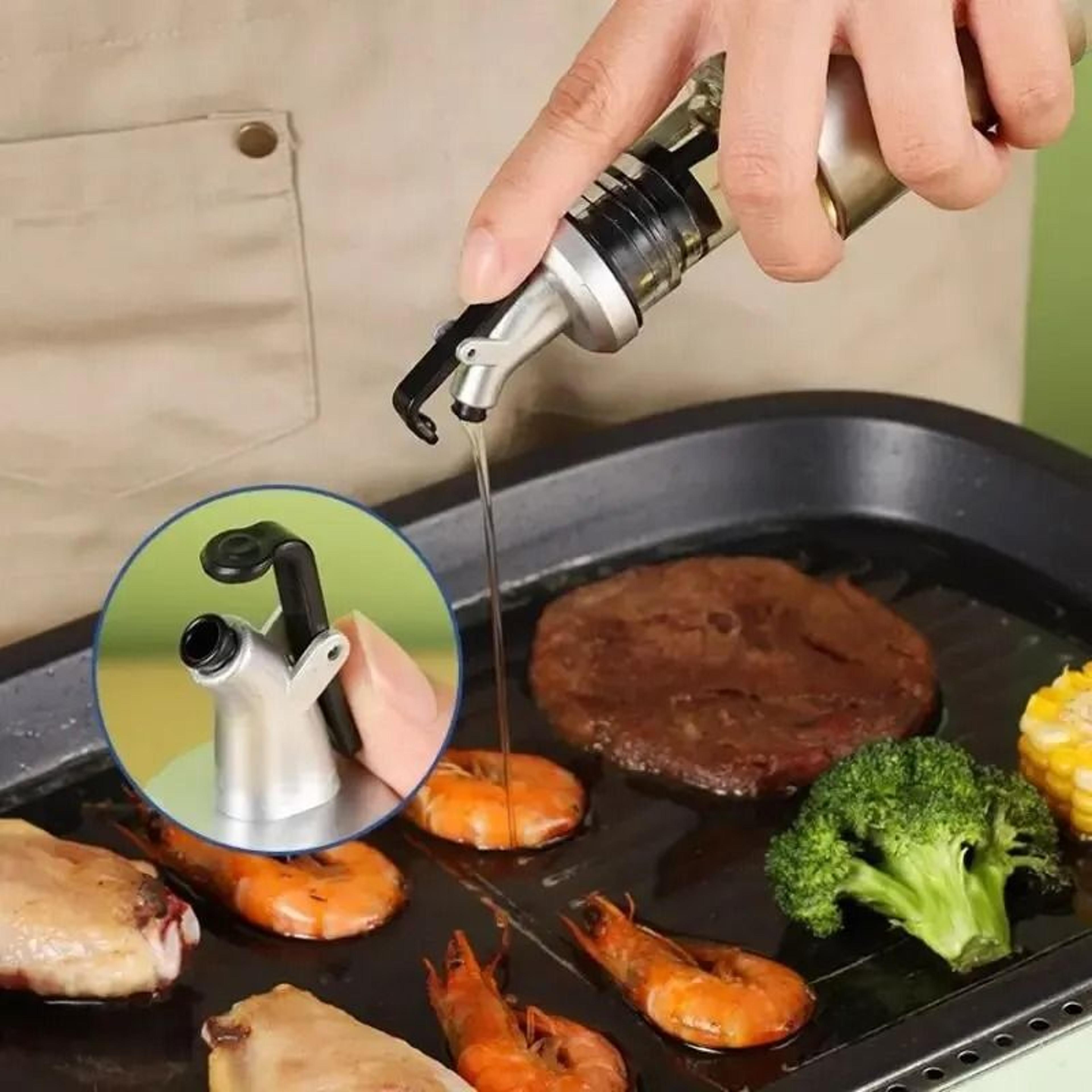 3pcs stainless steel oil pourer spouts no drip liquor wine bottle stopper