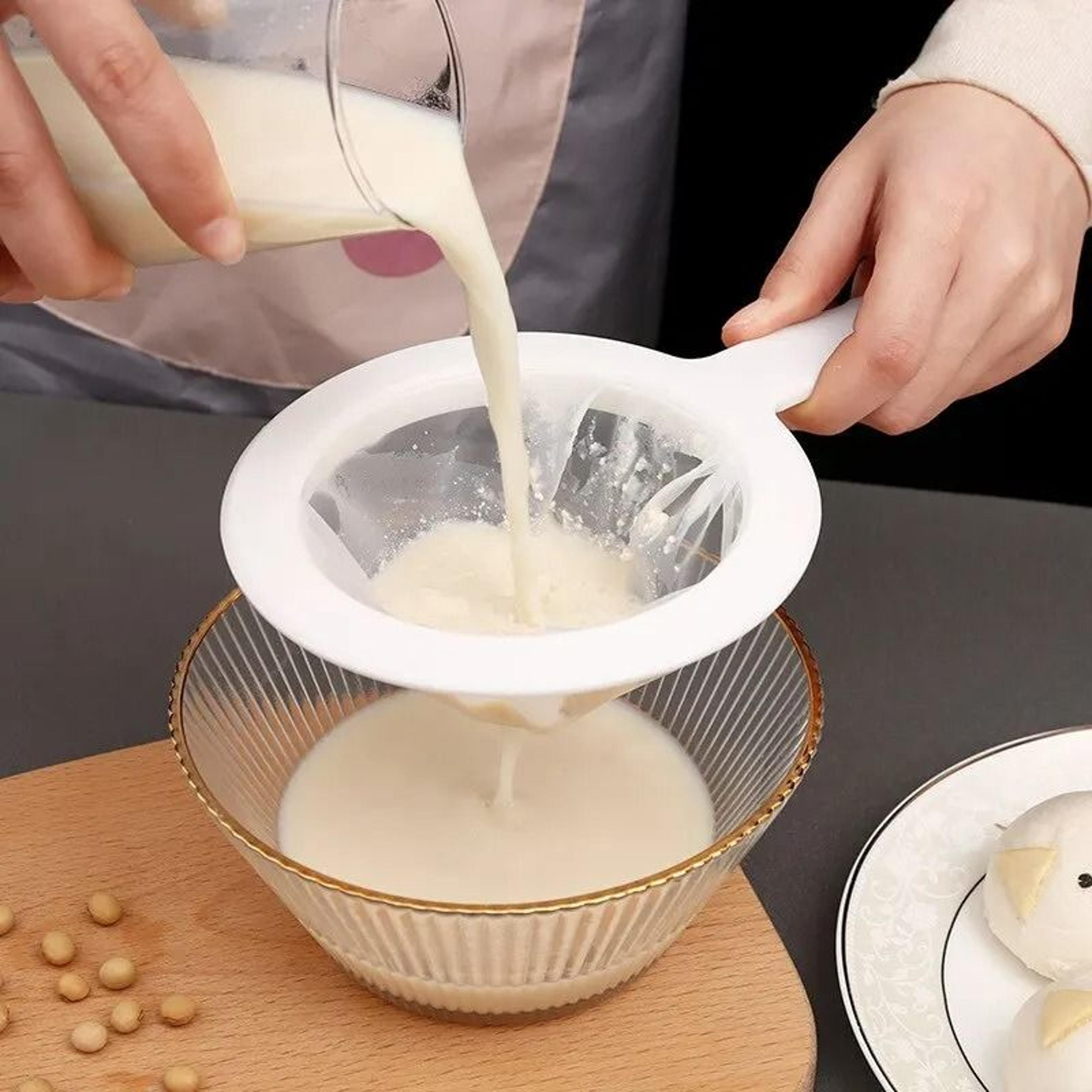 reusable fine mesh food strainer bag soy milk nut milk tea coffee strainer